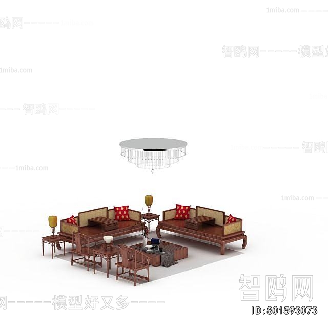 New Chinese Style Sofa Combination