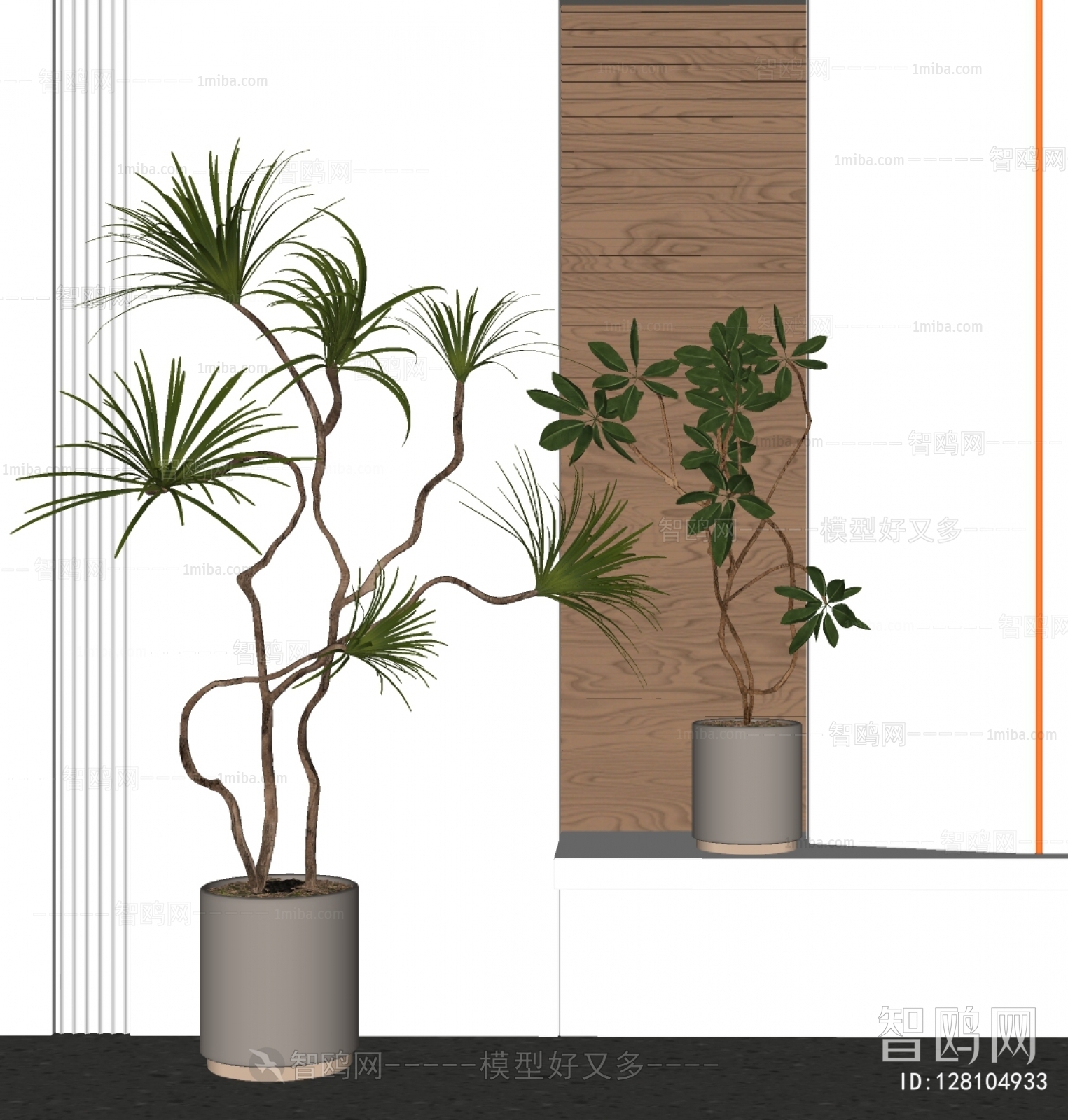 Modern Ground Green Plant Potted Plants