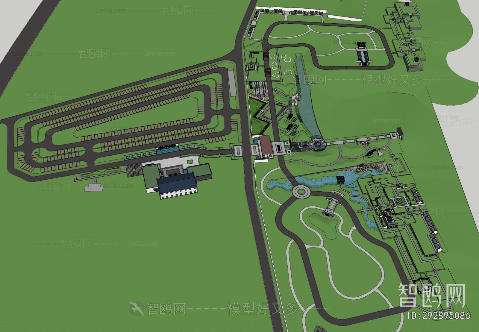 Modern Architectural Bird's-eye View Planning