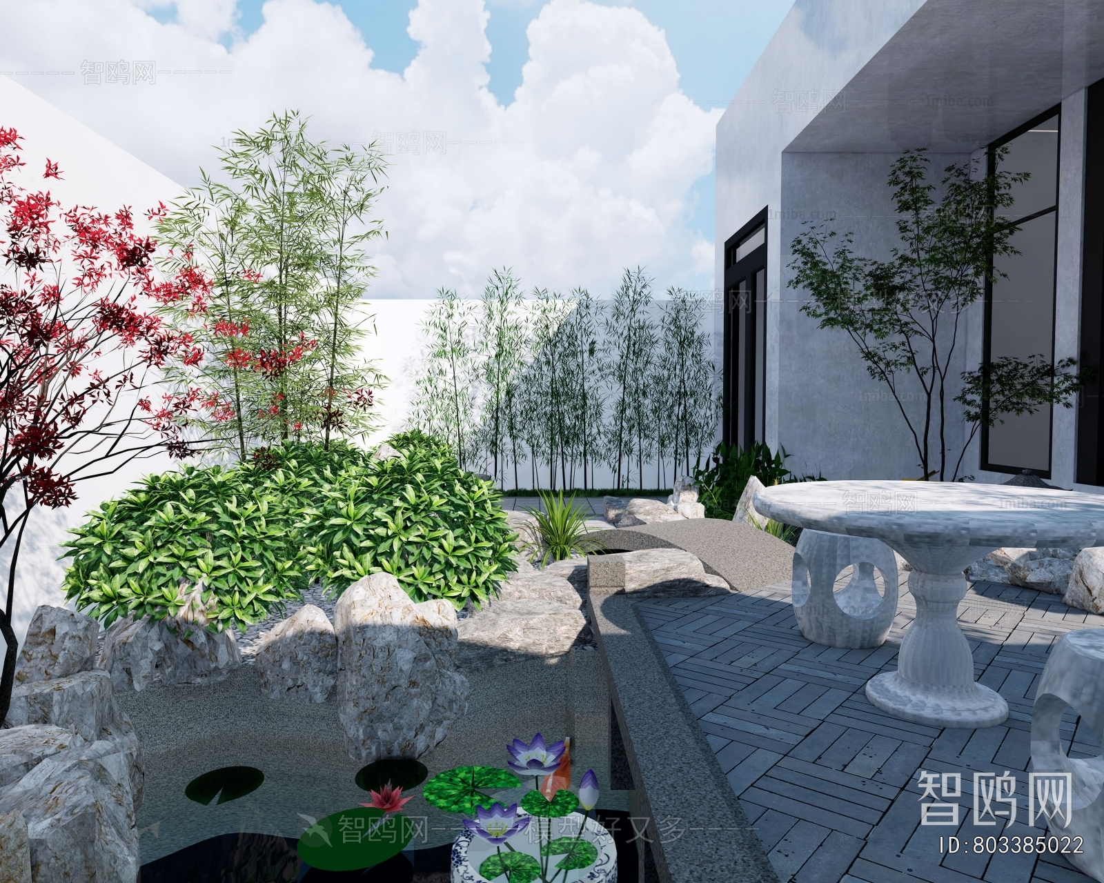 New Chinese Style Courtyard/landscape