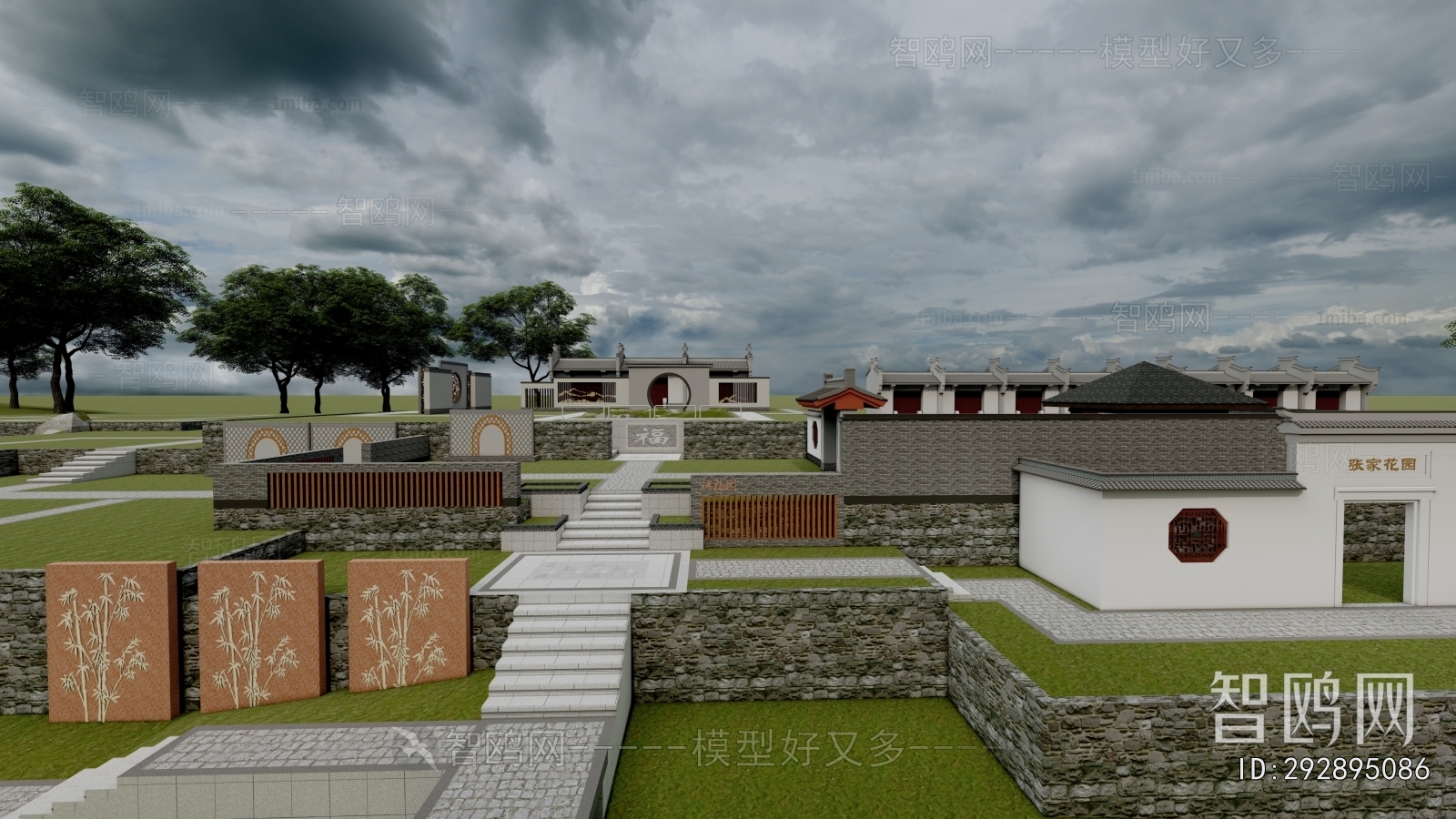 Modern Architectural Bird's-eye View Planning