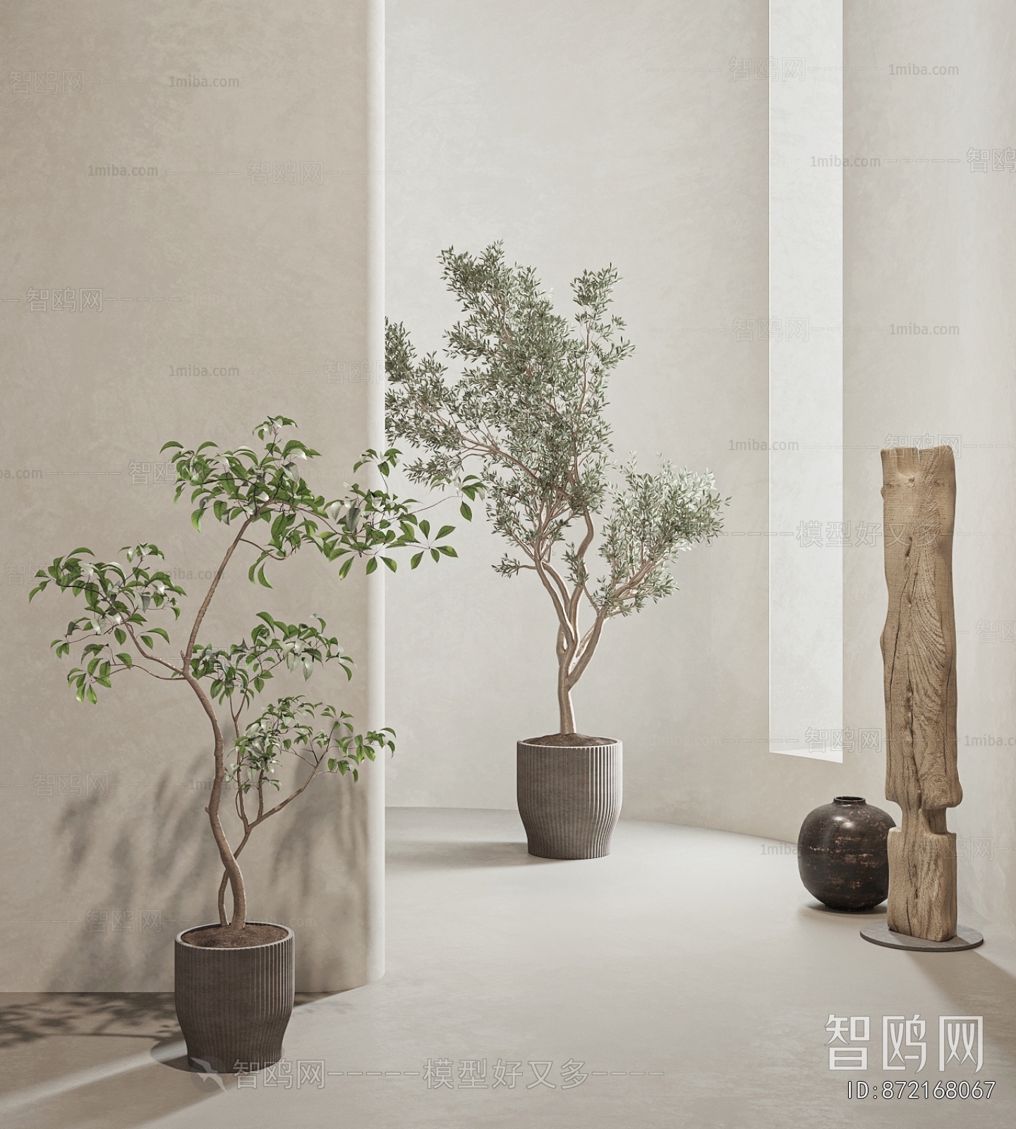 Modern Ground Green Plant Potted Plants