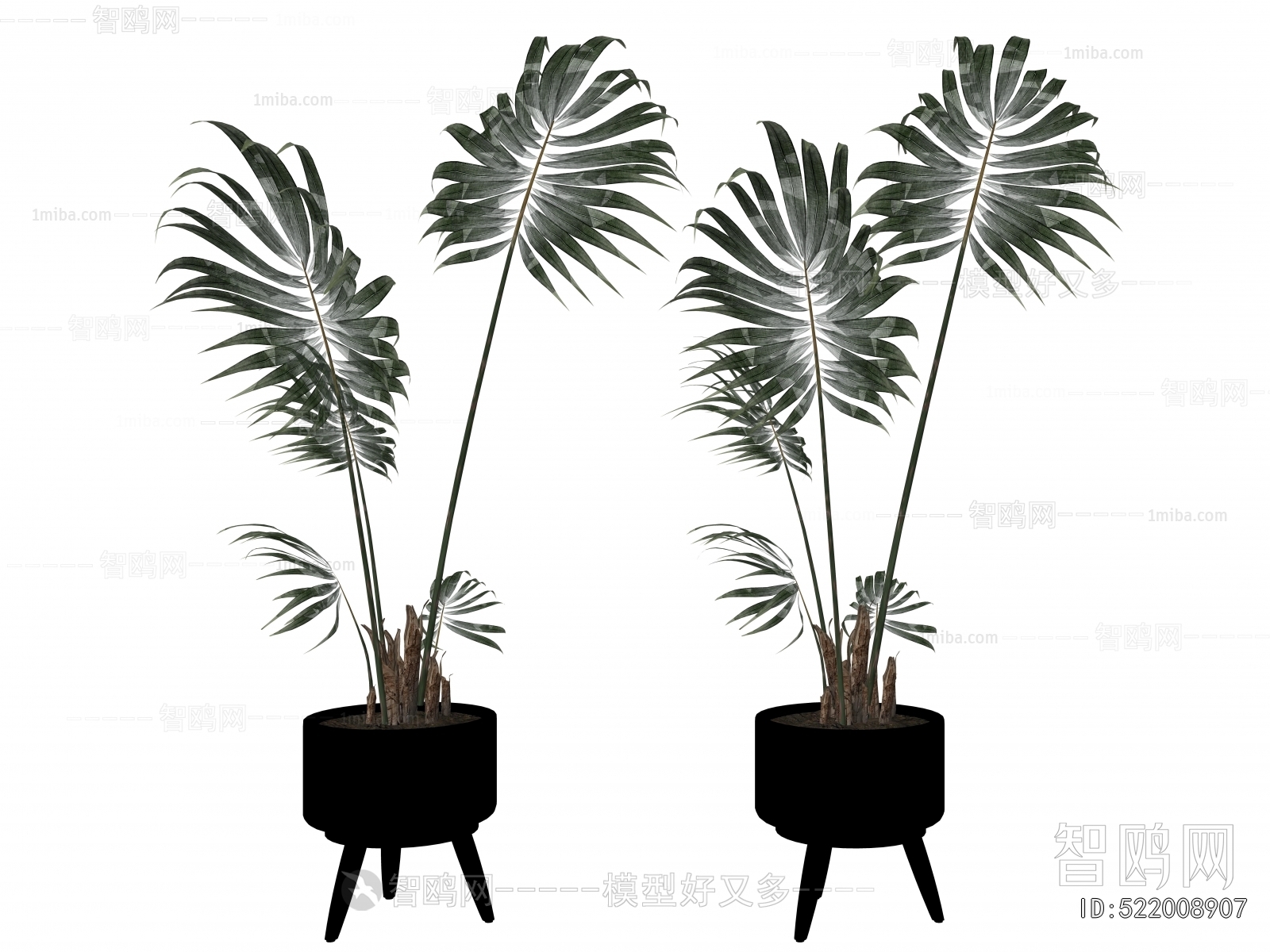 Modern Ground Green Plant Potted Plants
