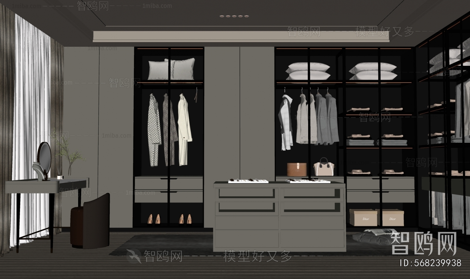 Modern Clothes Storage Area