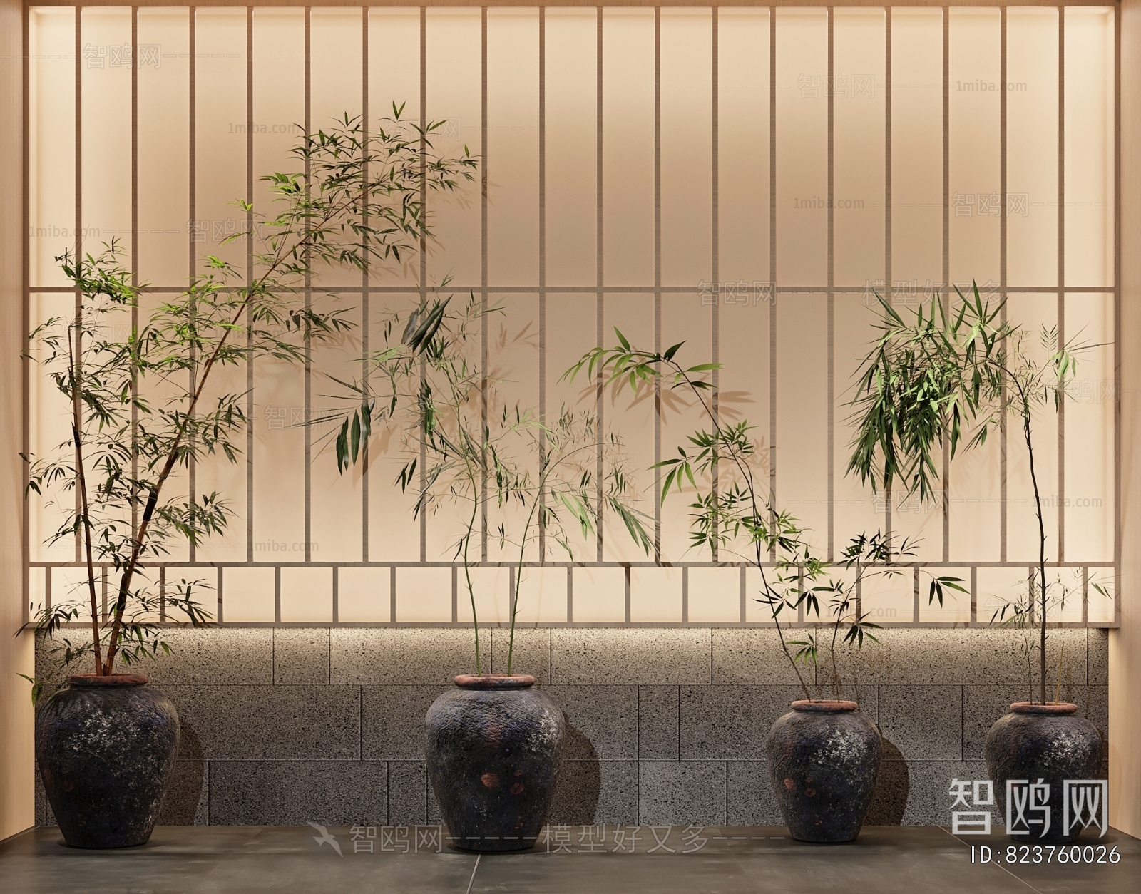 Wabi-sabi Style Ground Green Plant Potted Plants