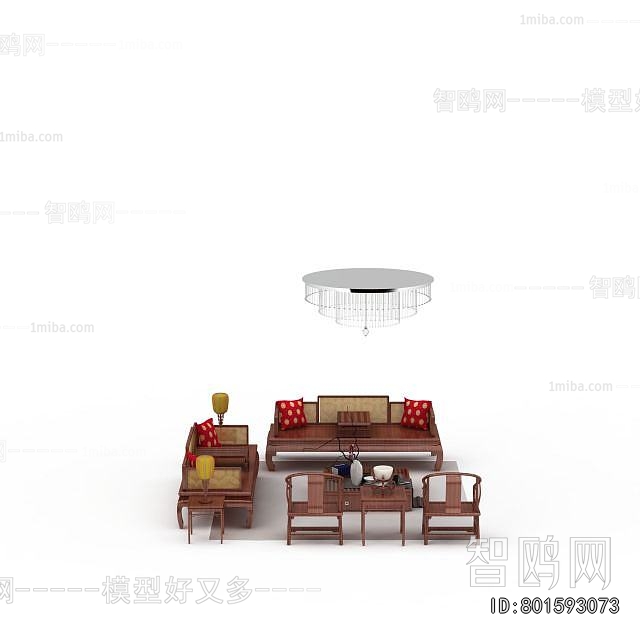 New Chinese Style Sofa Combination