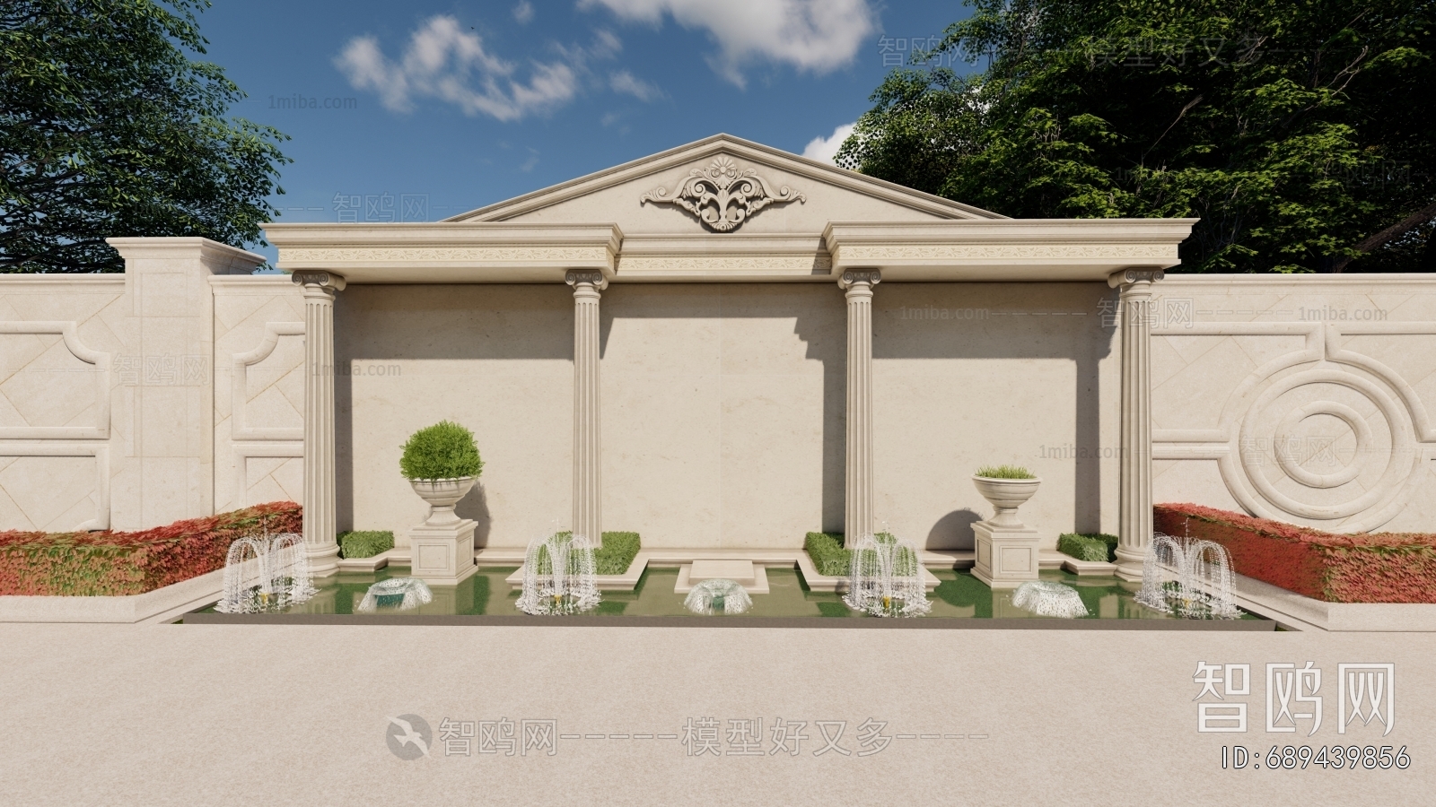 French Style Landscape Wall