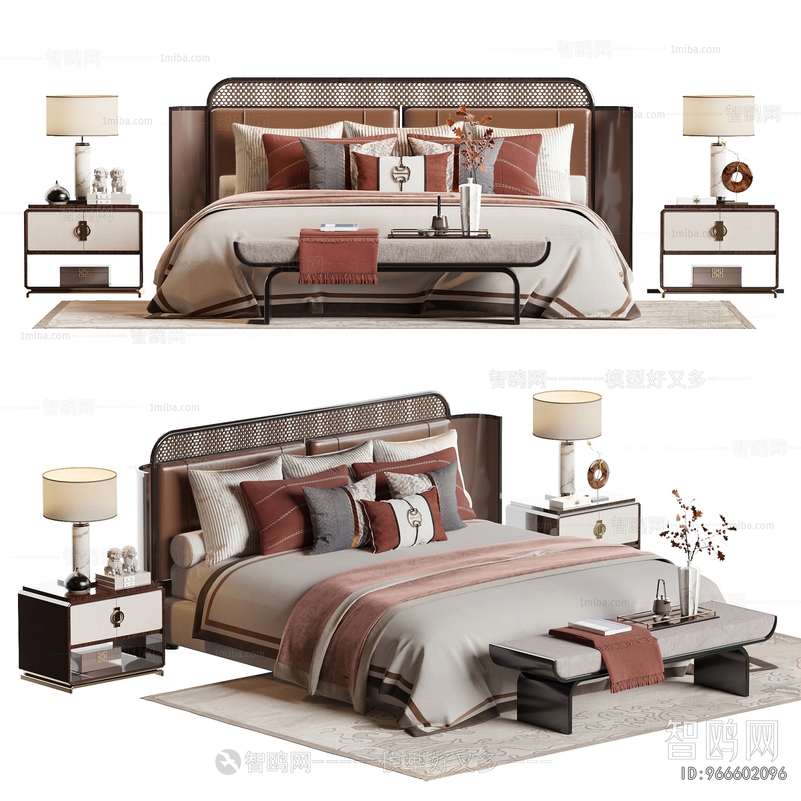 New Chinese Style Double Bed