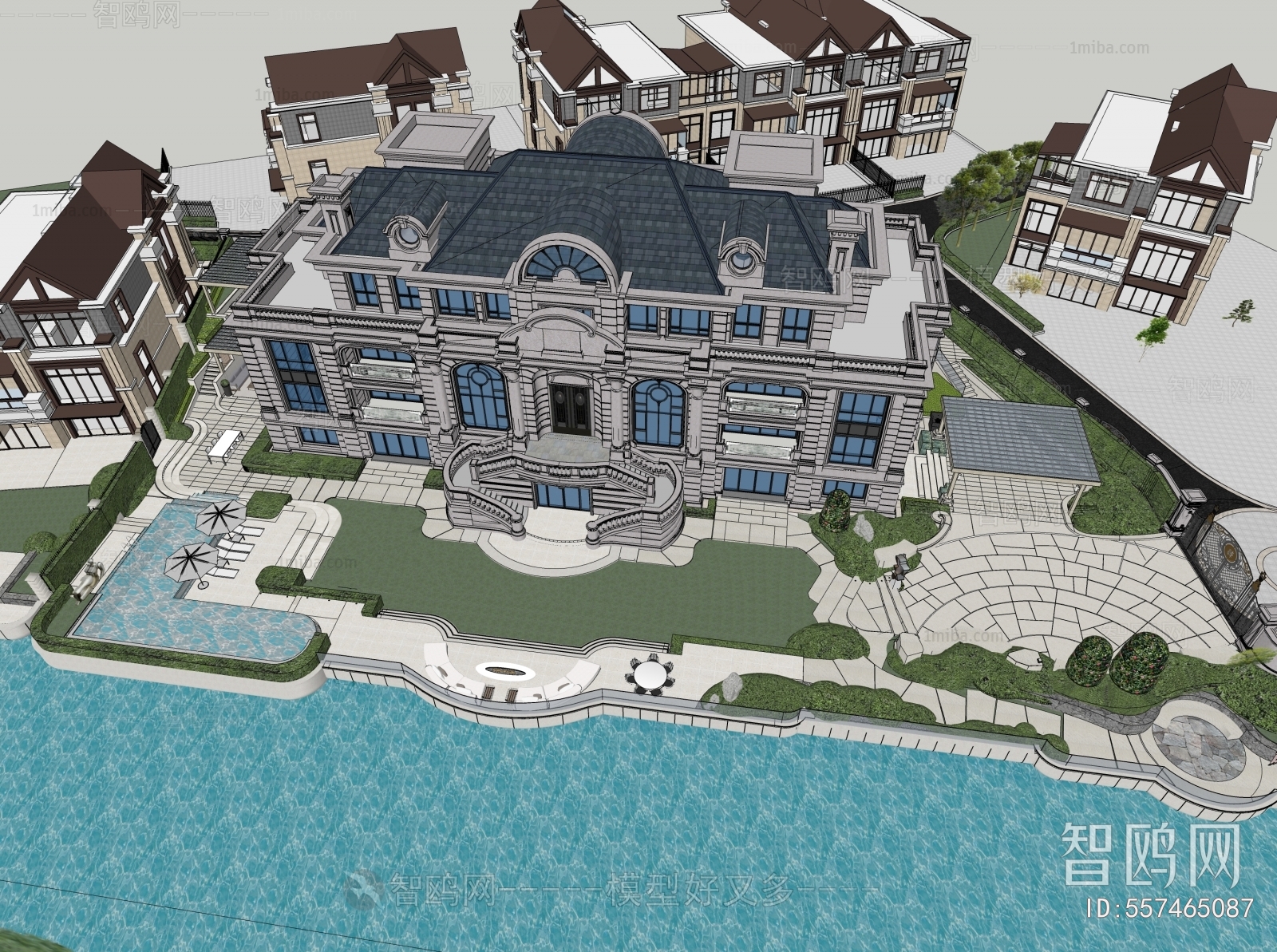 European Style Courtyard/landscape