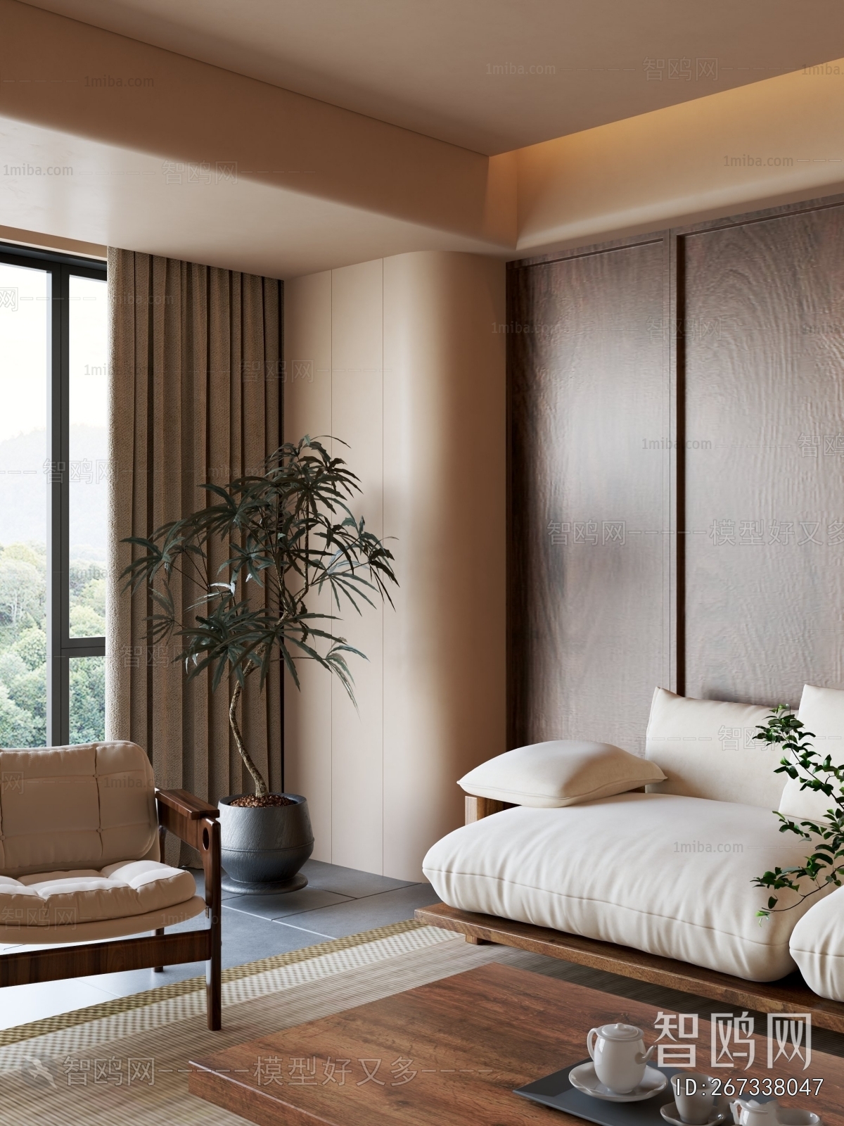 Wabi-sabi Style A Living Room