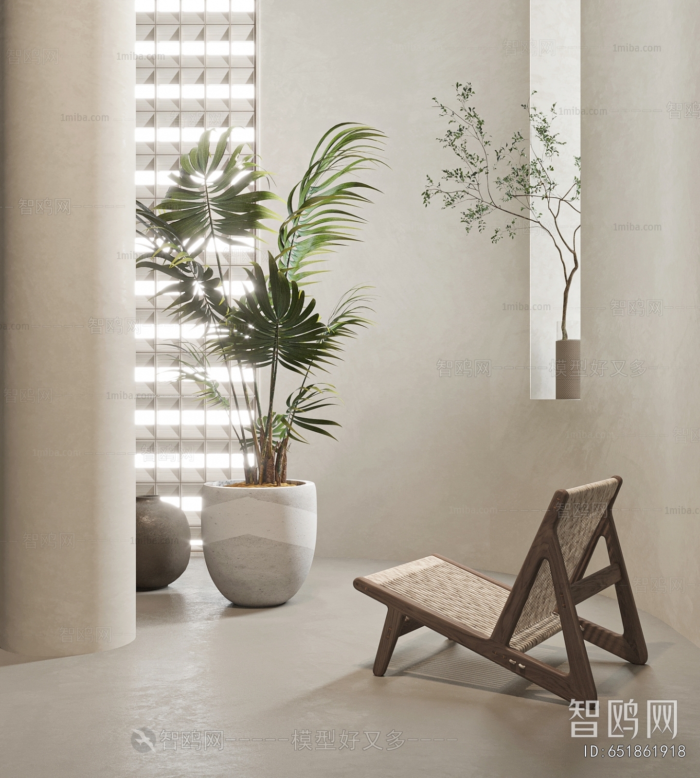 Modern Ground Green Plant Potted Plants