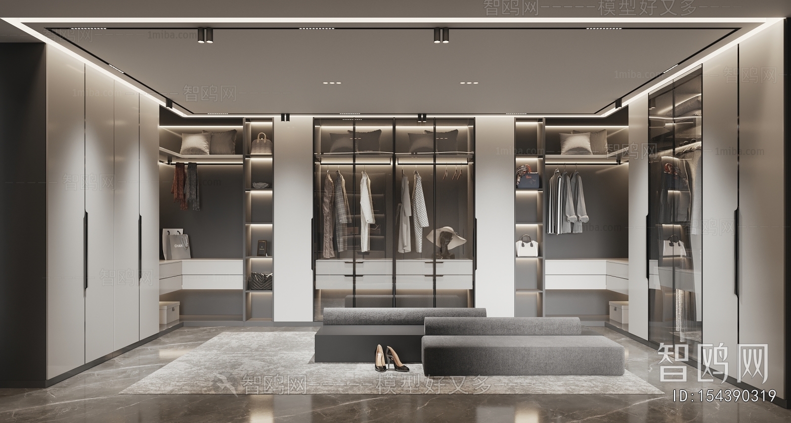 Modern Clothes Storage Area