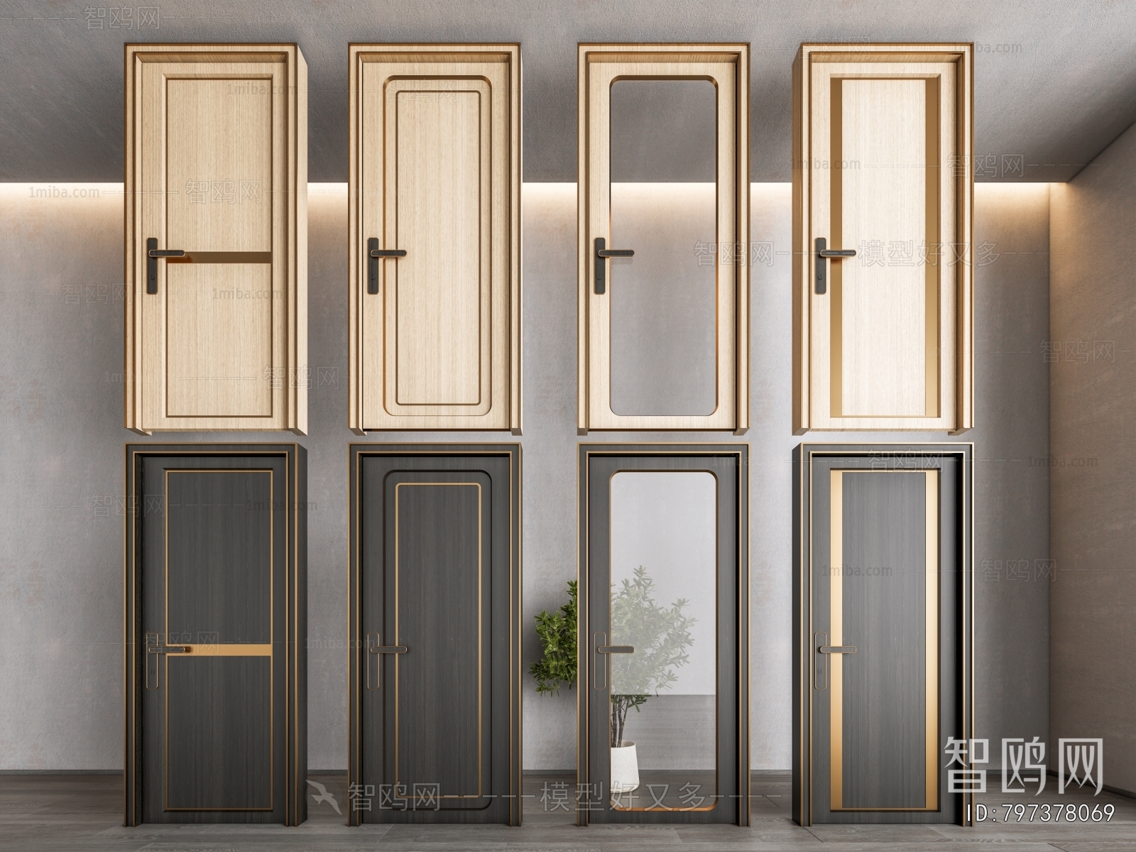 New Chinese Style Single Door