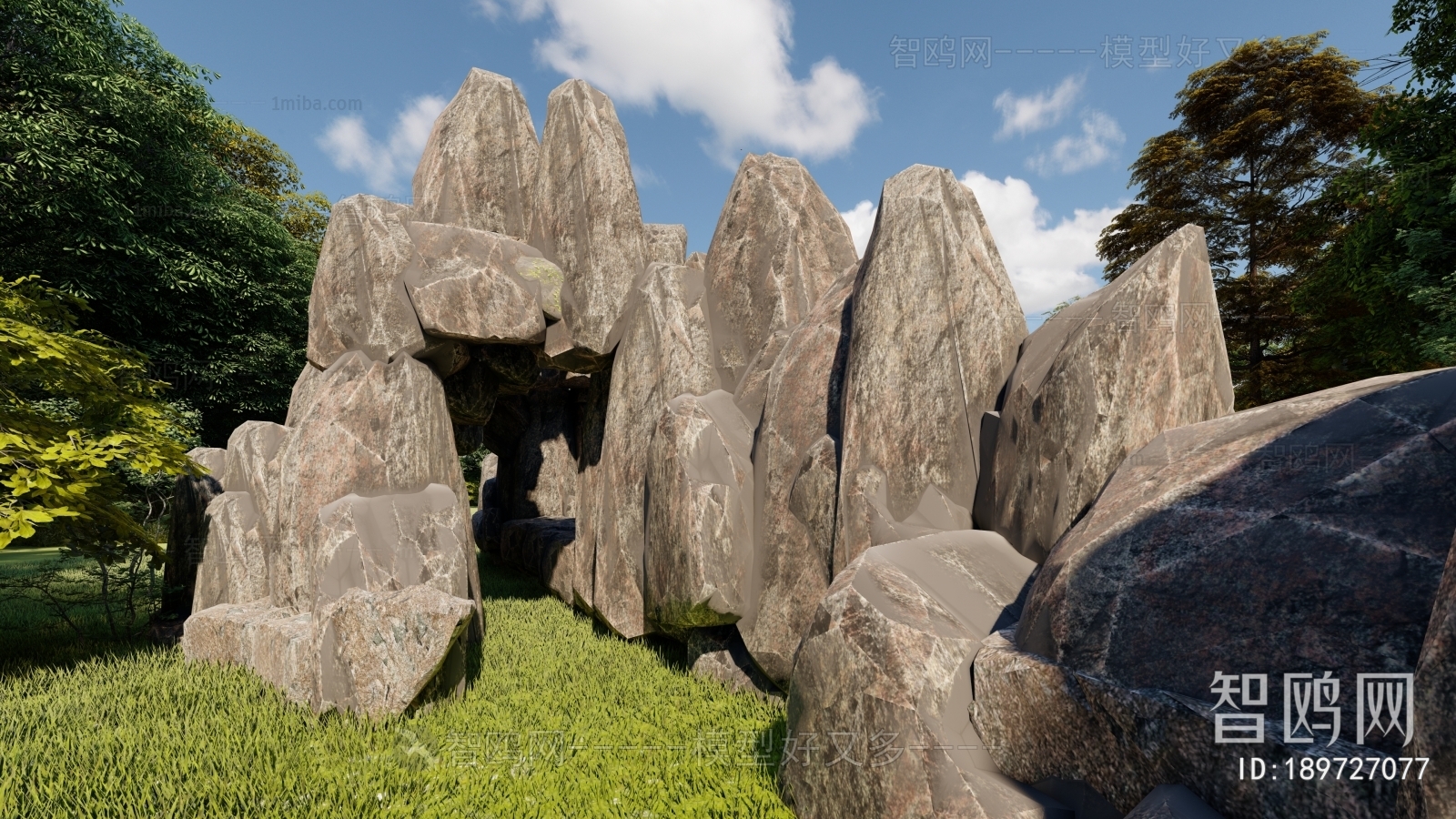 New Chinese Style Rockery Waterscape