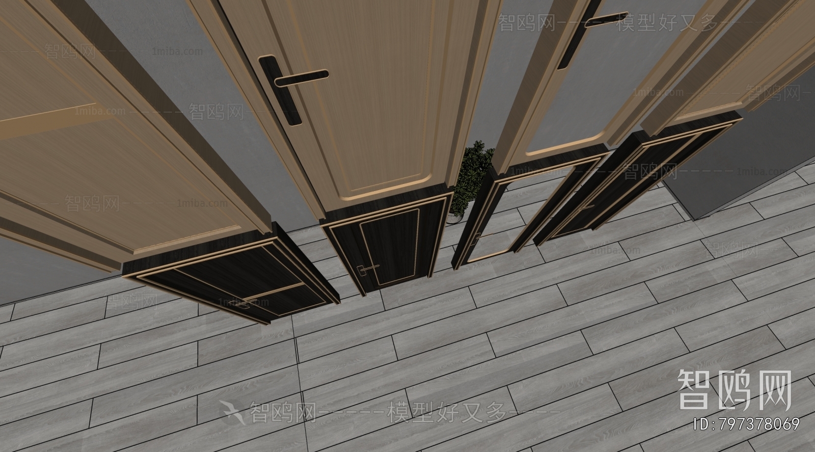 New Chinese Style Single Door