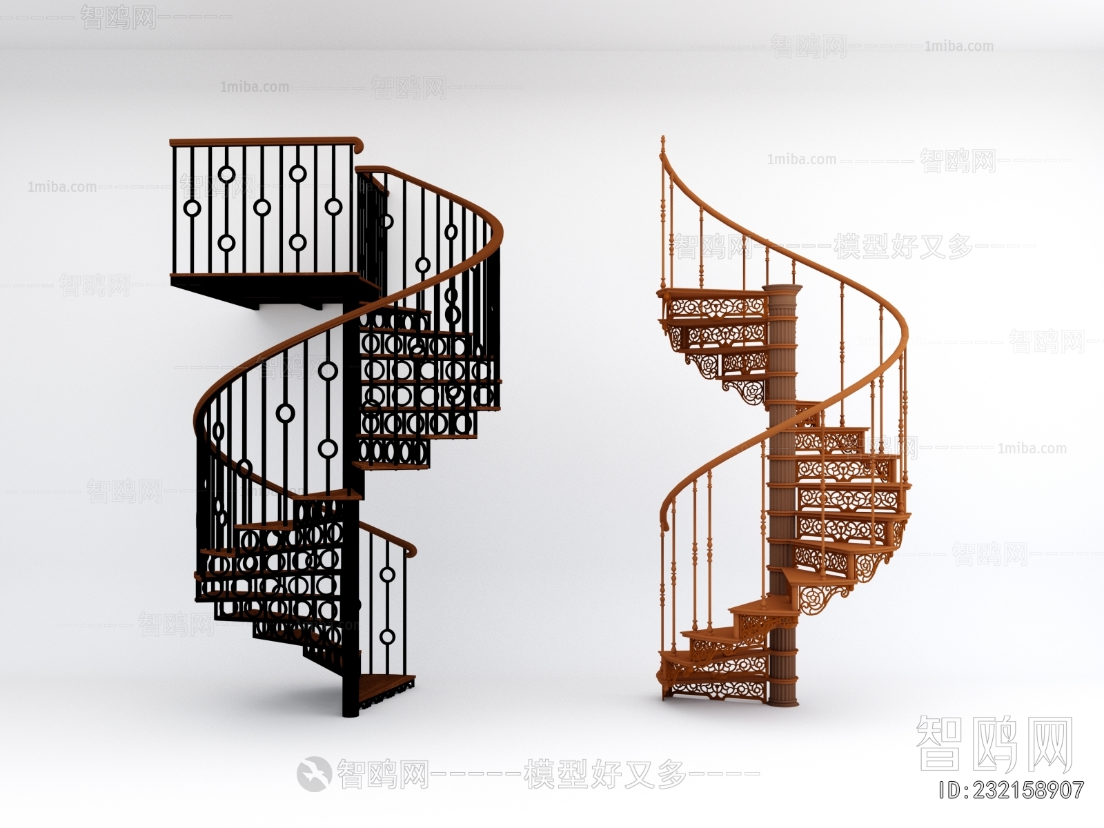 Simple European Style Rotating Staircase