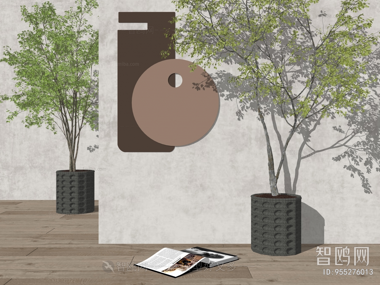 Modern Ground Green Plant Potted Plants