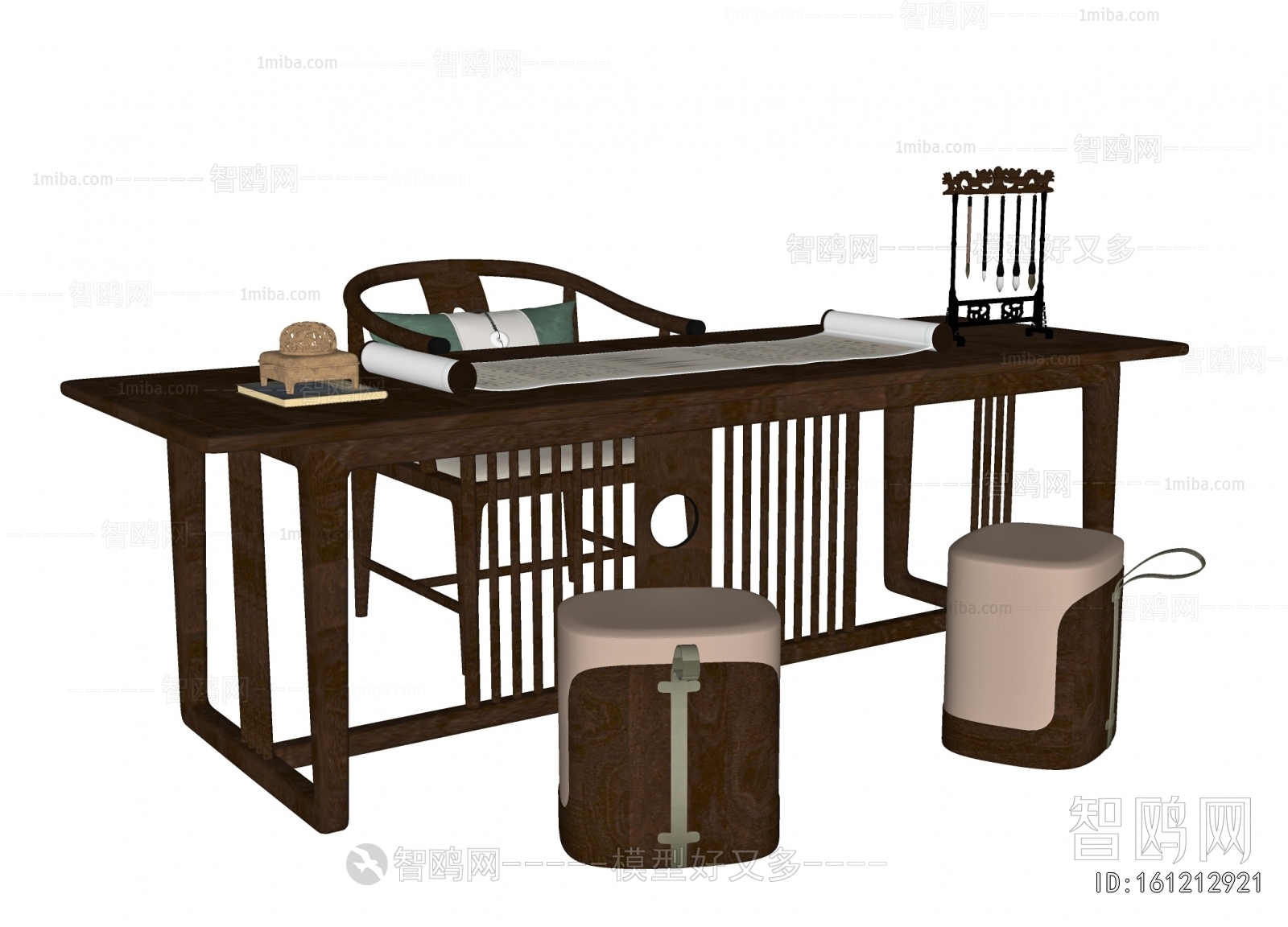 New Chinese Style Computer Desk And Chair