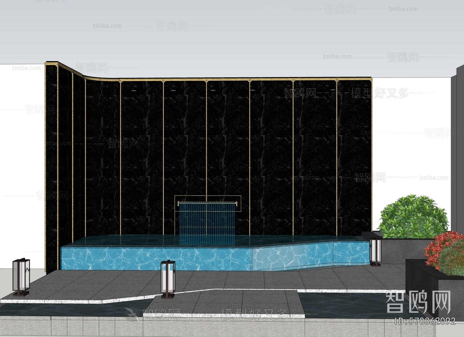 Modern Courtyard/landscape