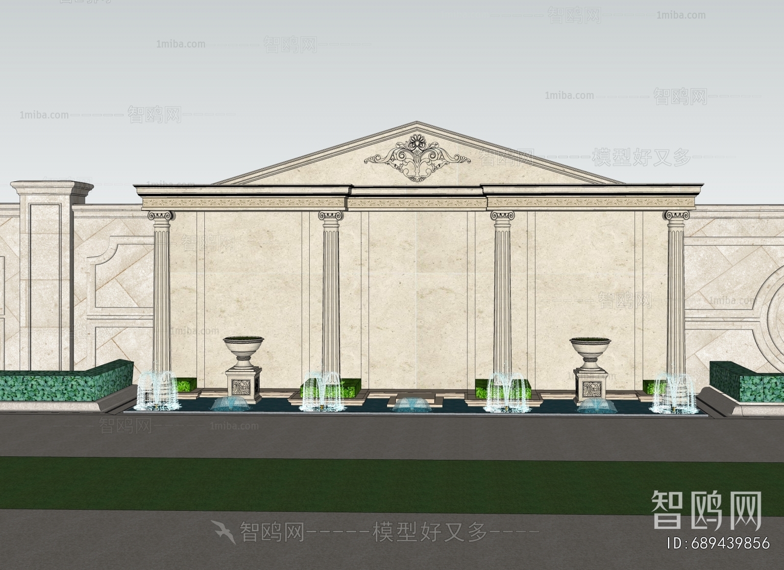 French Style Landscape Wall