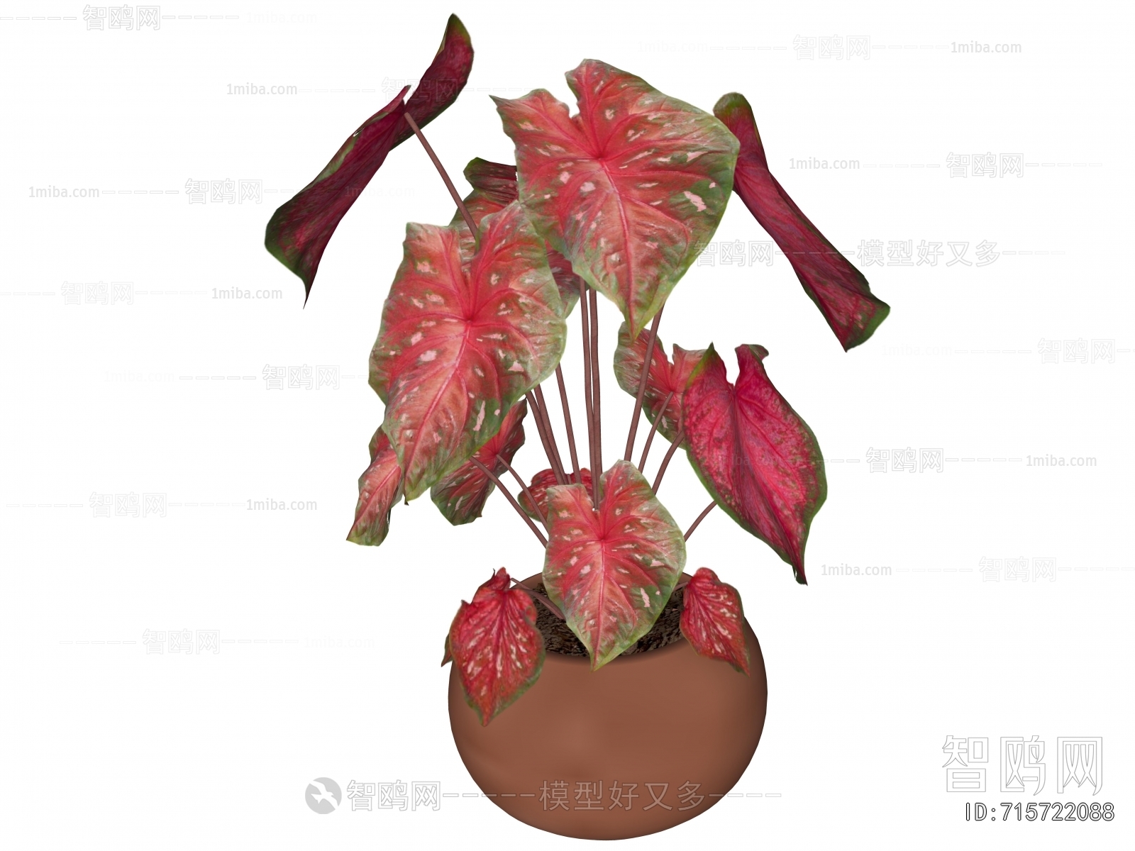 Modern Ground Green Plant Potted Plants