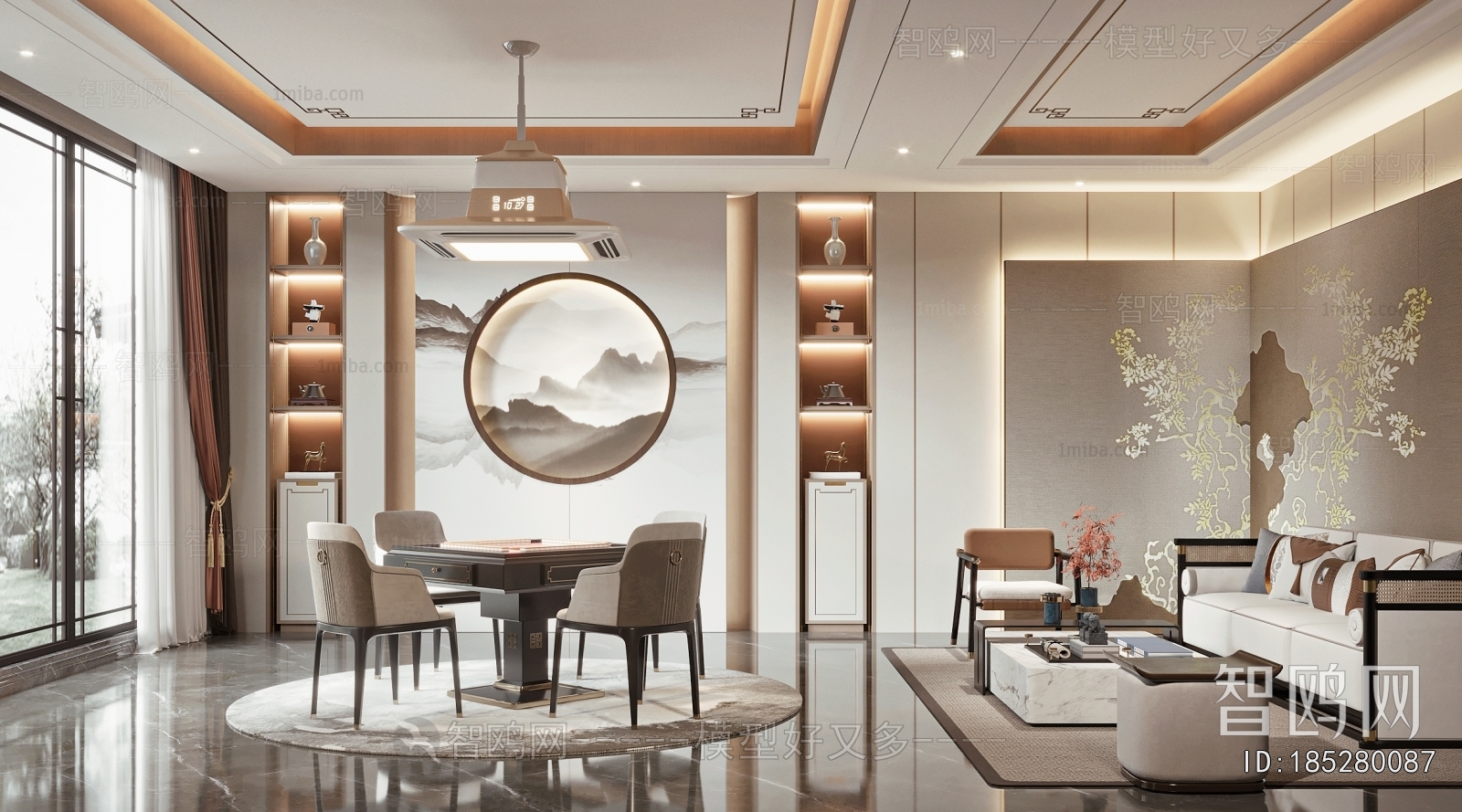 New Chinese Style Chess And Card Room