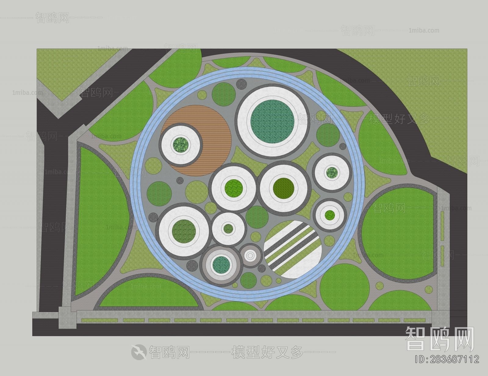 Modern Park Landscape