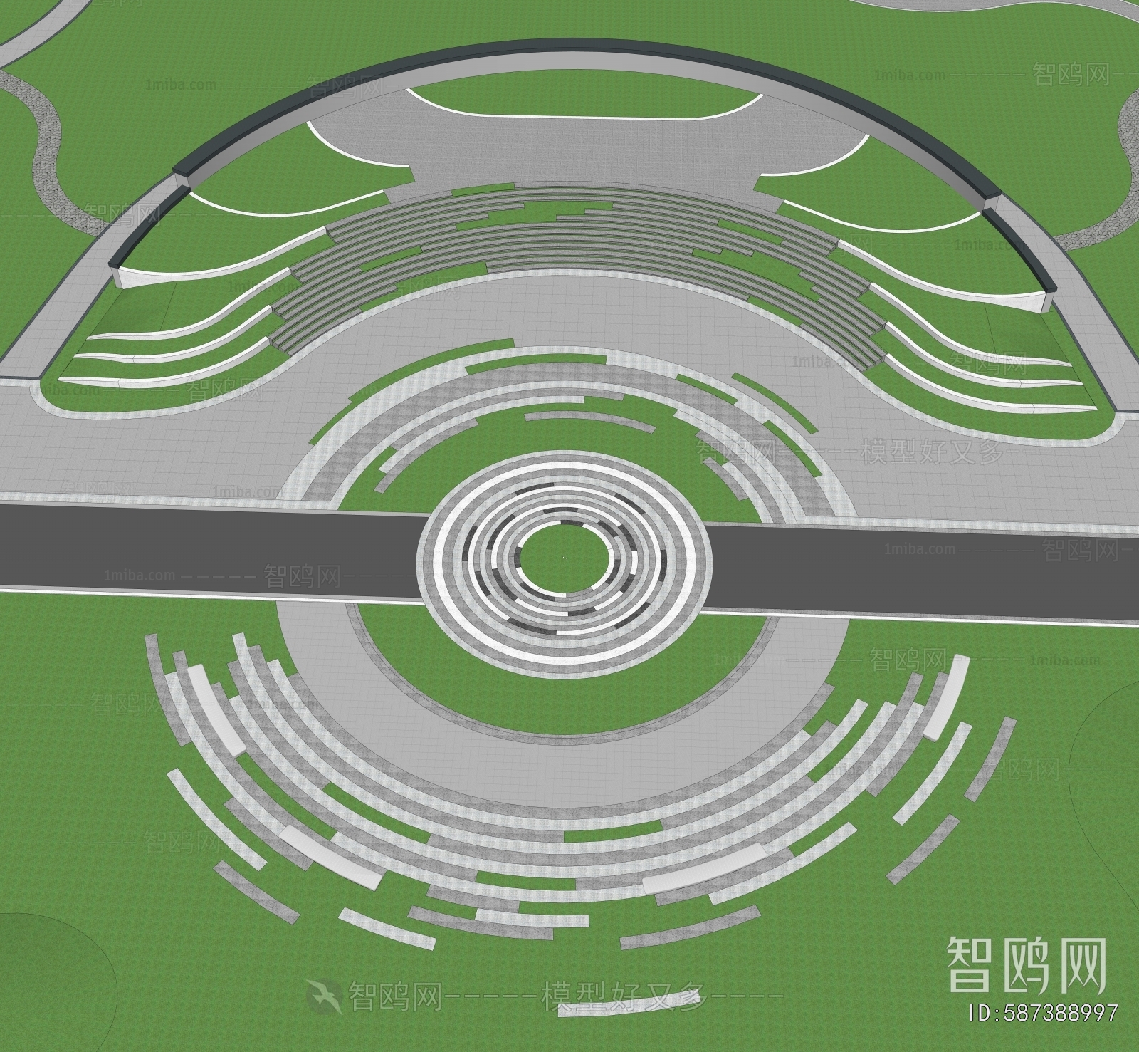 Modern Architectural Bird's-eye View Planning