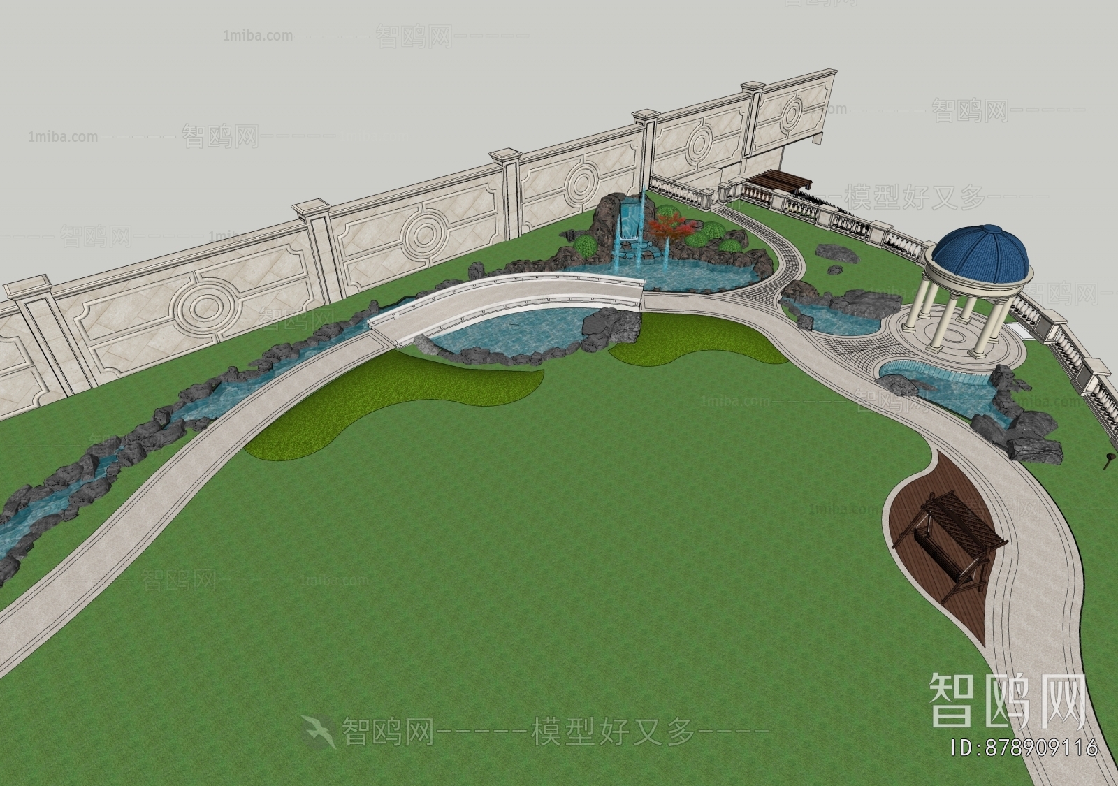 European Style Courtyard/landscape