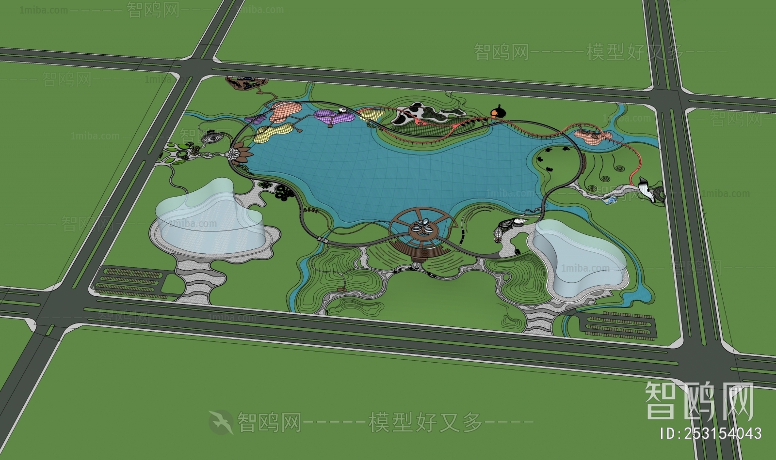 Modern Park Landscape