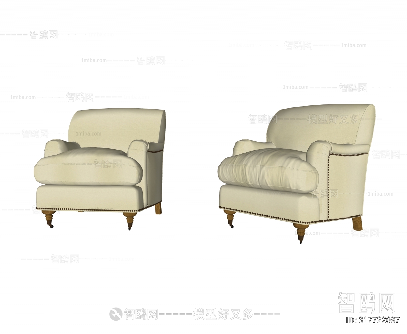 Simple European Style Single Sofa