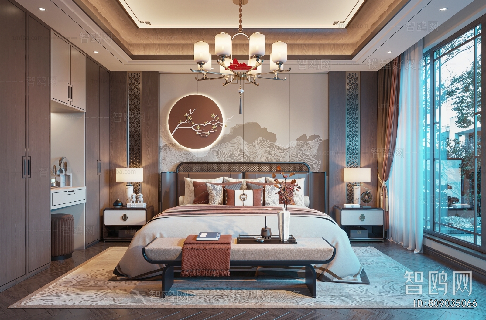 New Chinese Style Bedroom