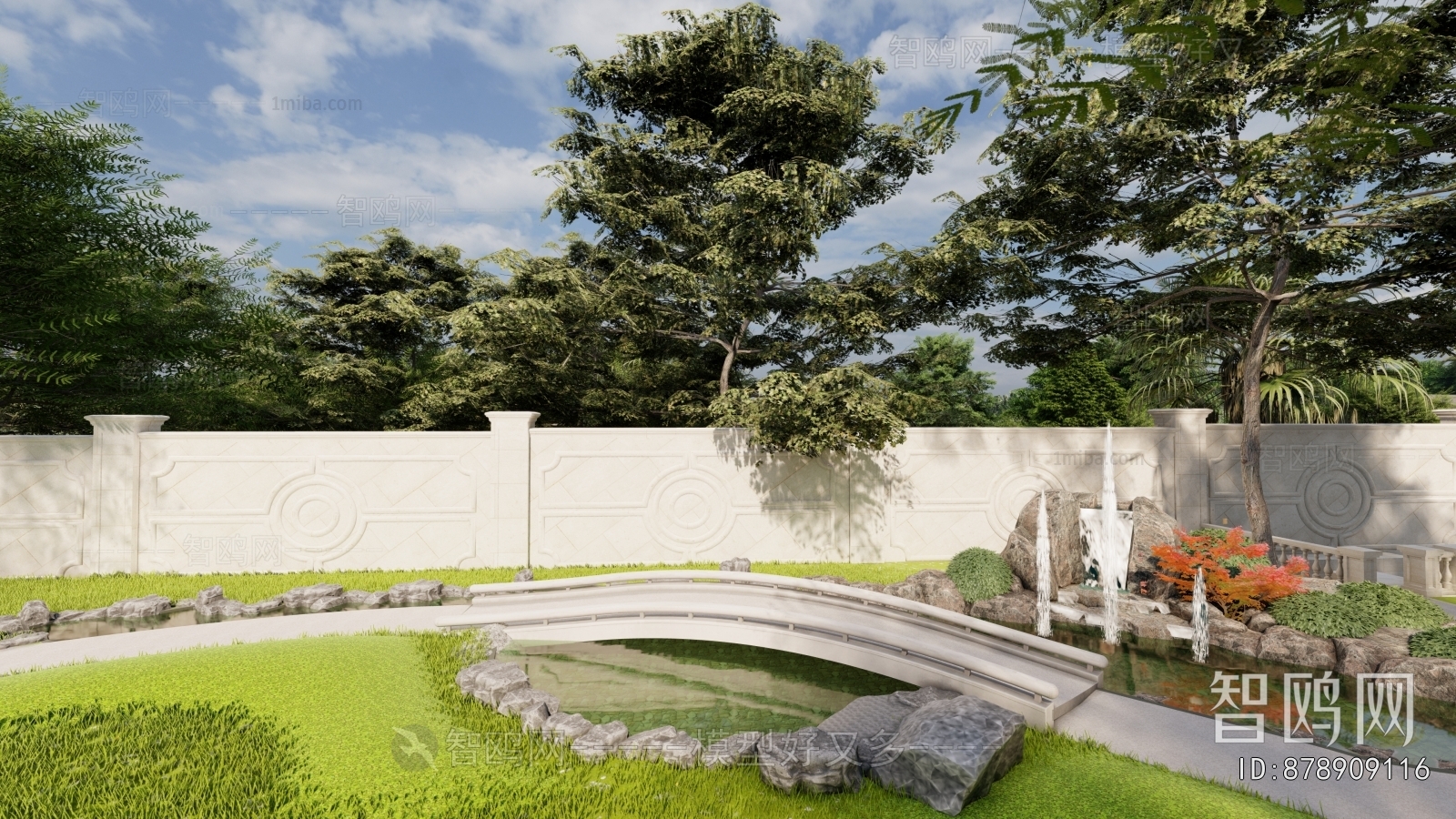 European Style Courtyard/landscape