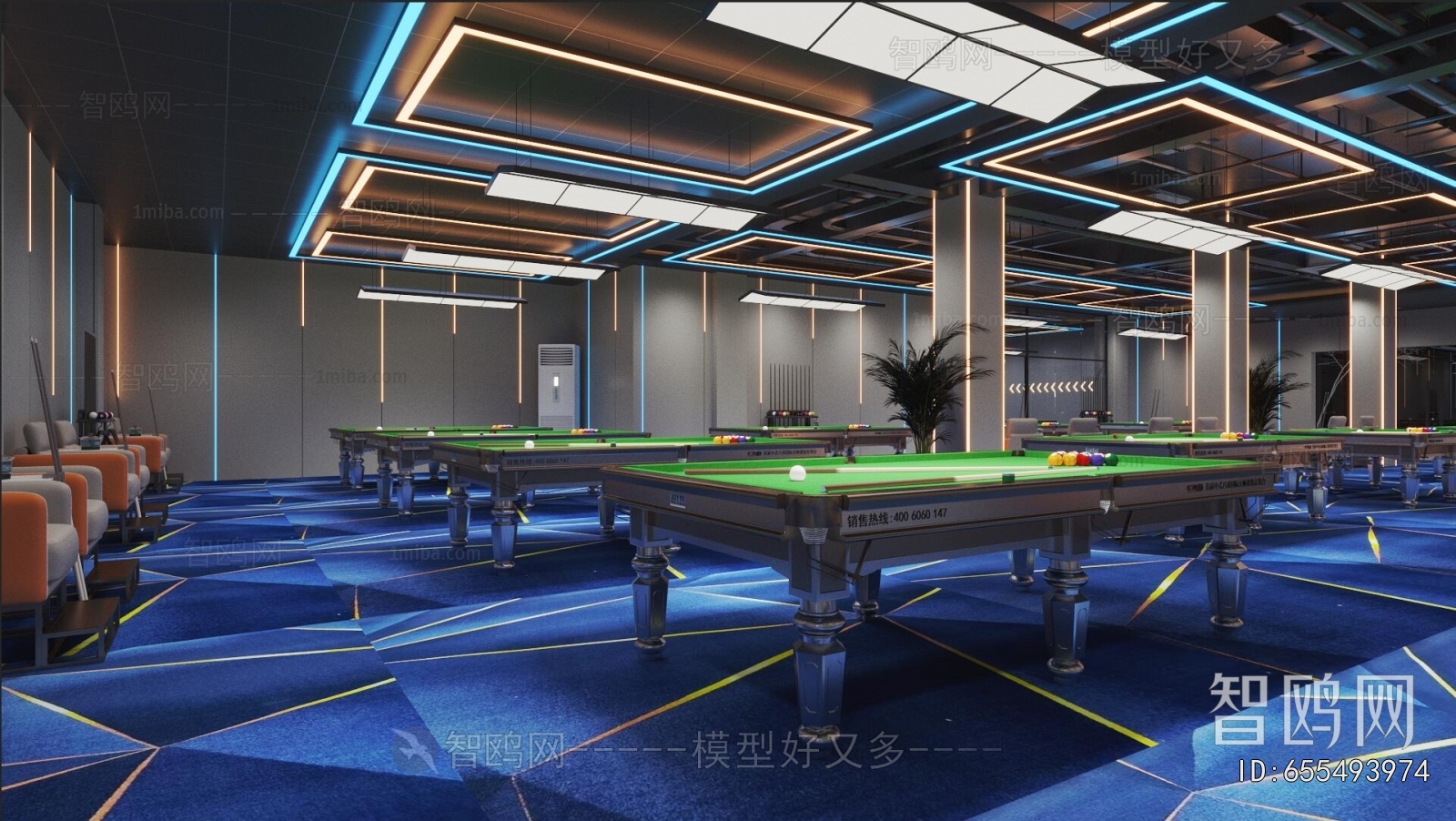 Modern Billiard Room
