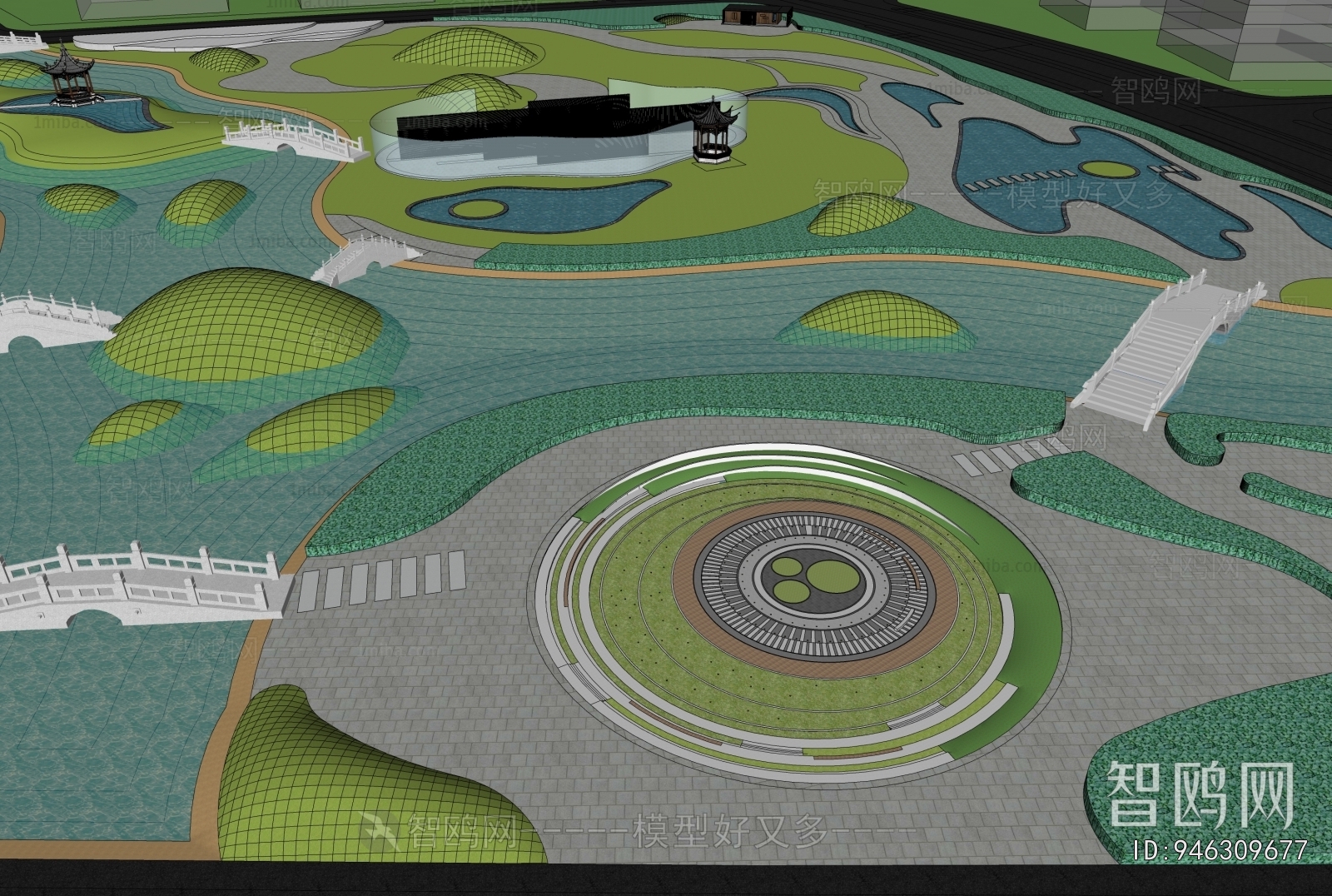 Modern Park Landscape