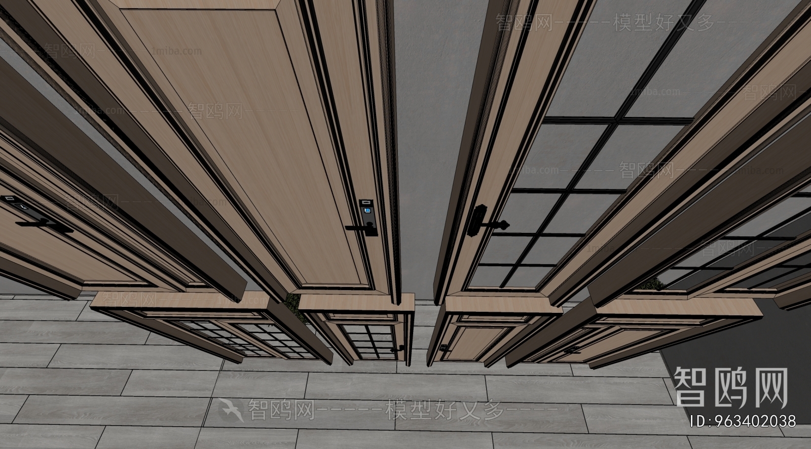 New Chinese Style Single Door