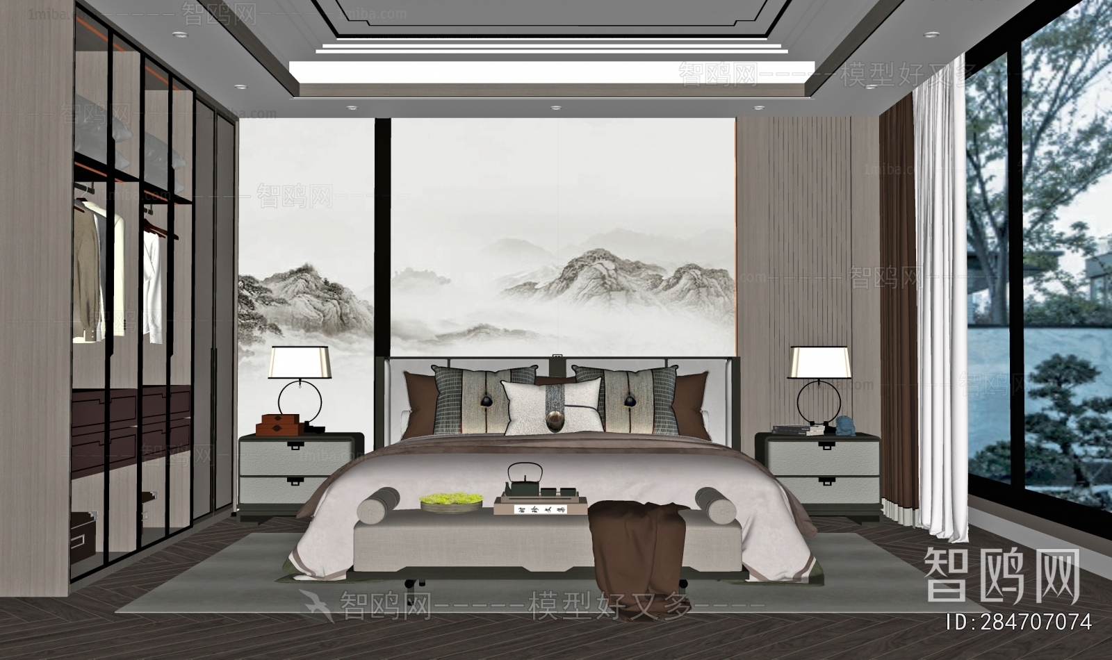 New Chinese Style Bedroom