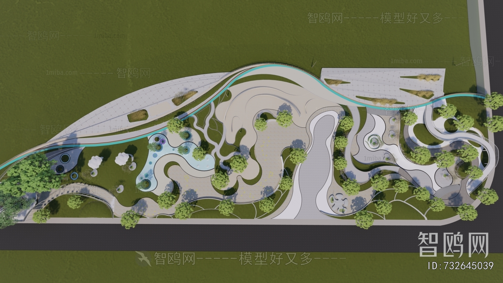 Modern Park Landscape