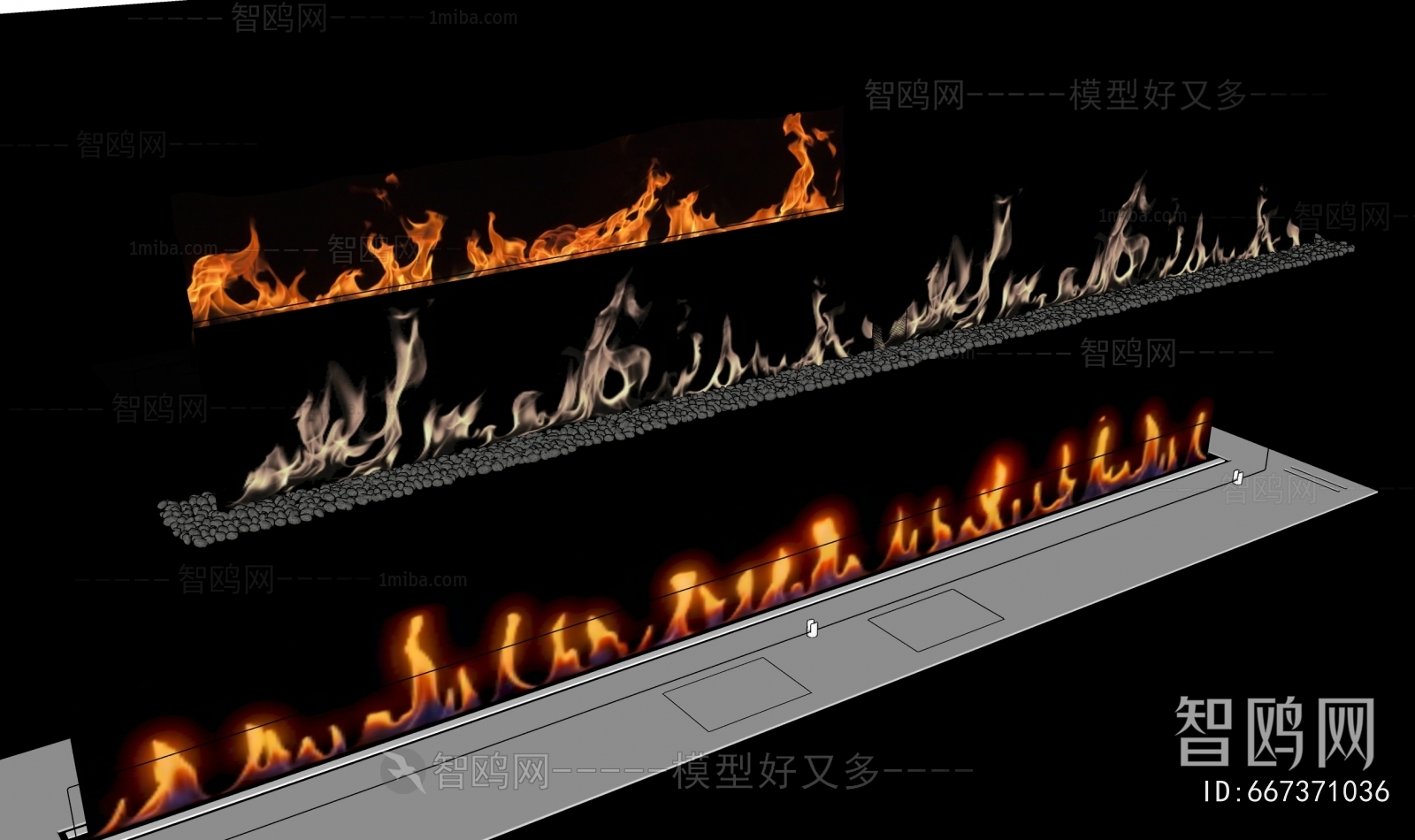 Modern Electronic Fireplace