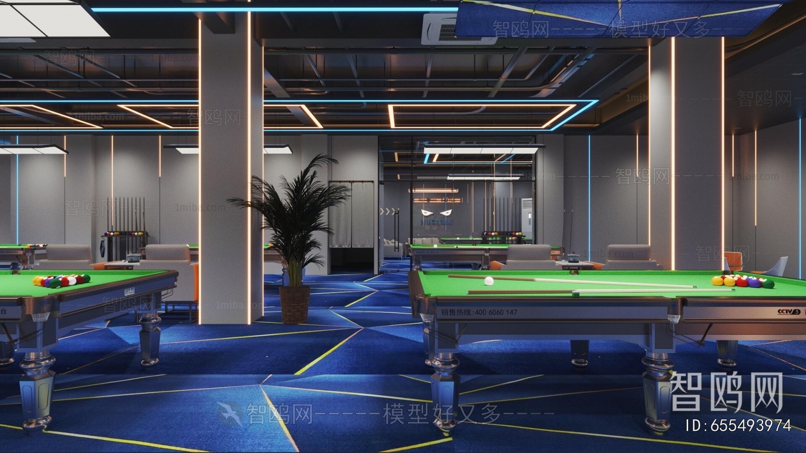 Modern Billiard Room