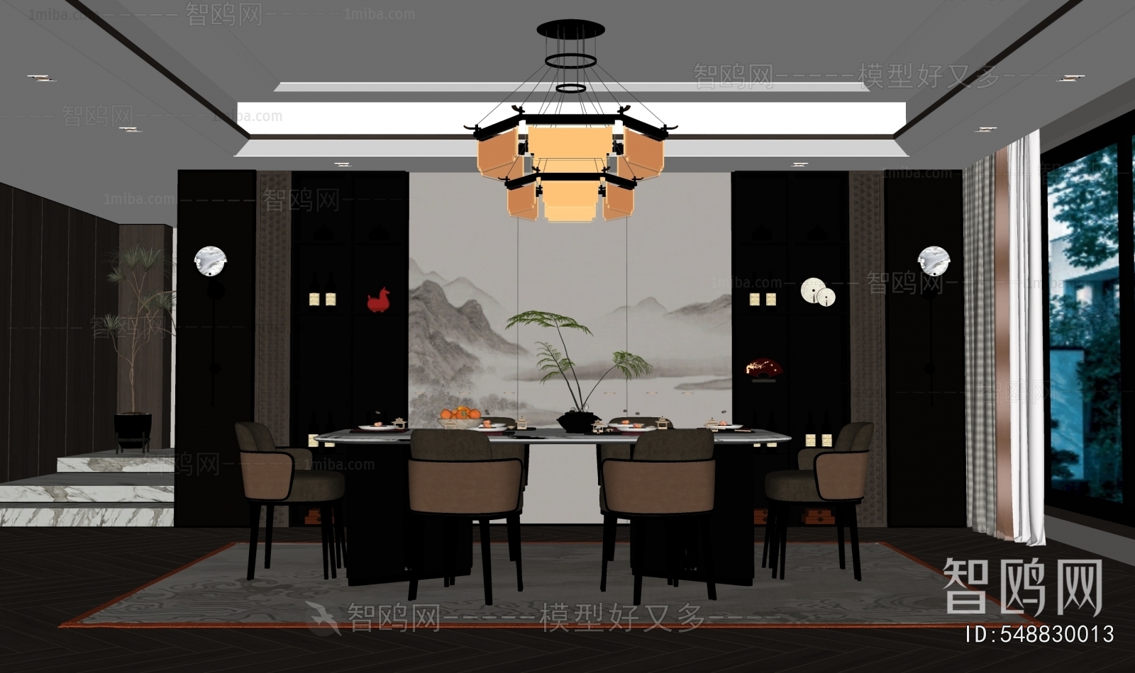 New Chinese Style Dining Room