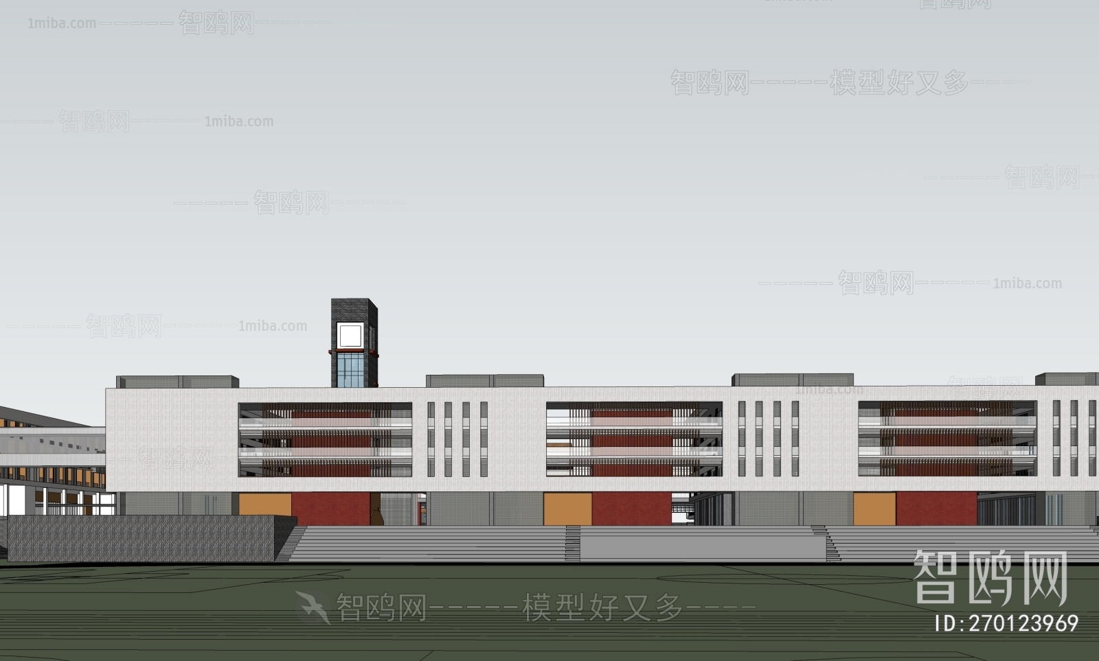 Modern Architectural Bird's-eye View Planning