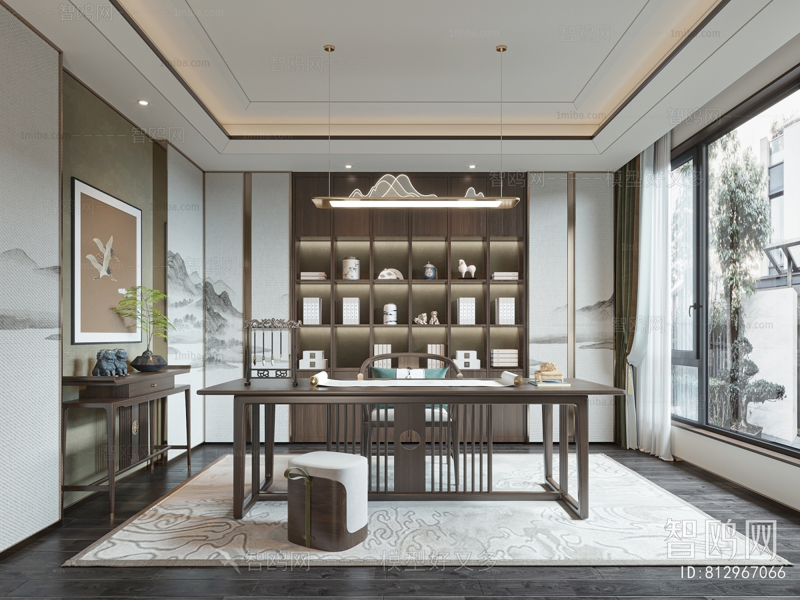 New Chinese Style Study Space