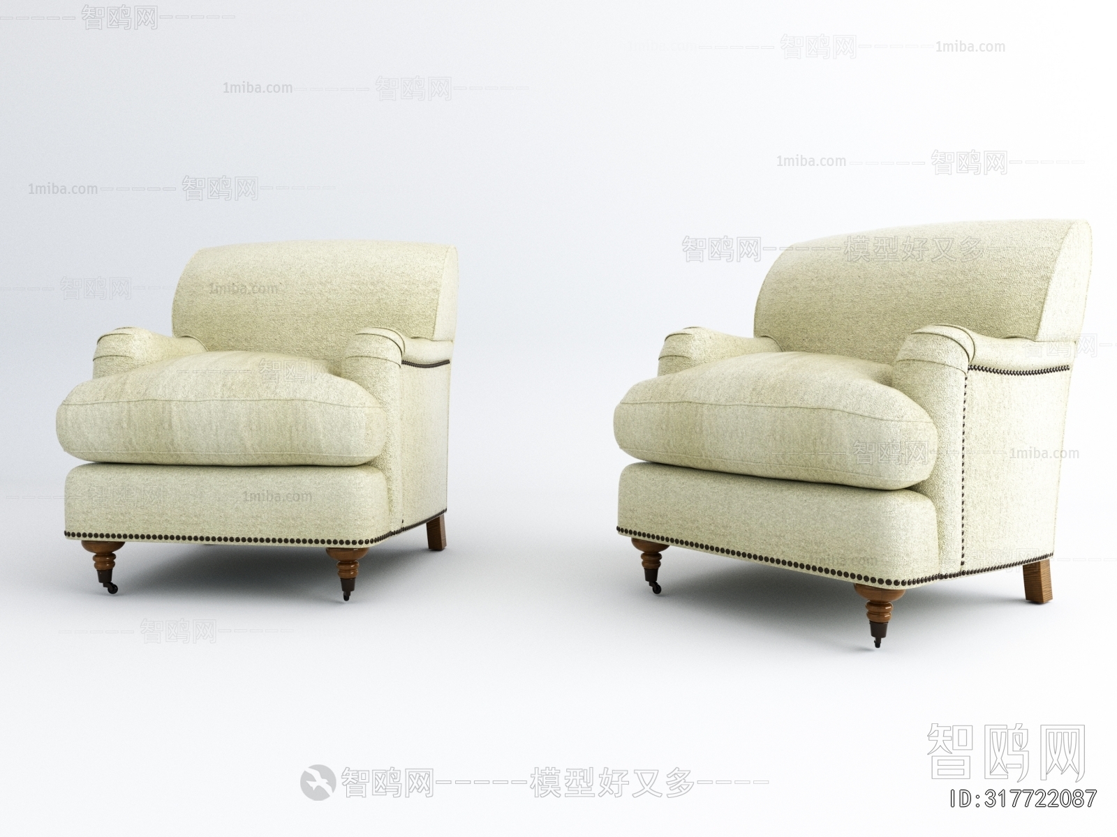 Simple European Style Single Sofa