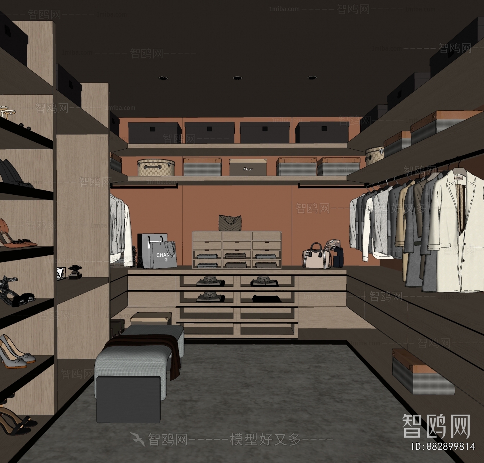 Modern Clothes Storage Area
