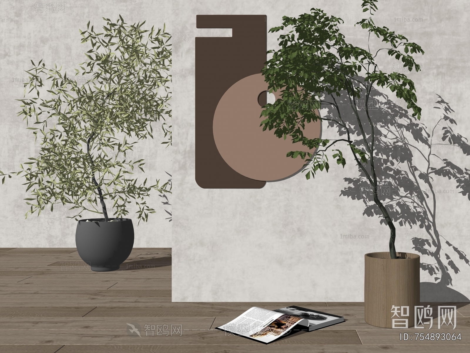 Modern Ground Green Plant Potted Plants