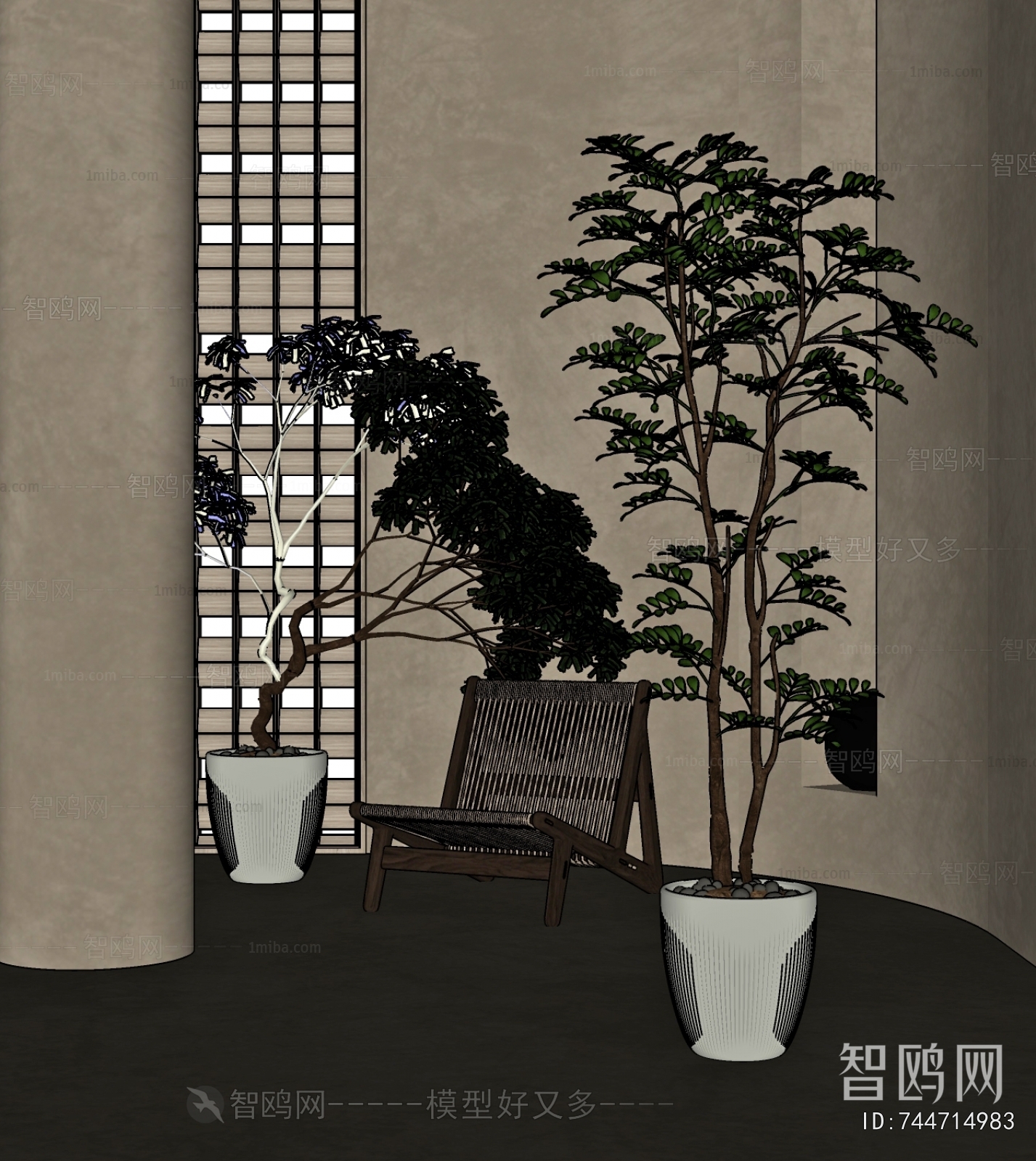 Modern Ground Green Plant Potted Plants