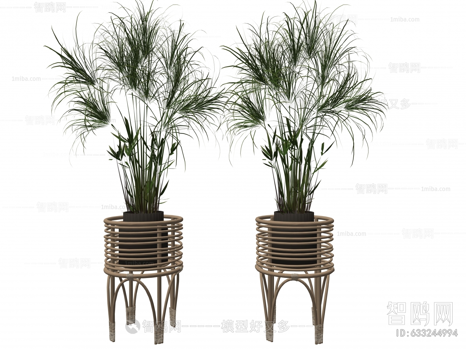 Modern Ground Green Plant Potted Plants