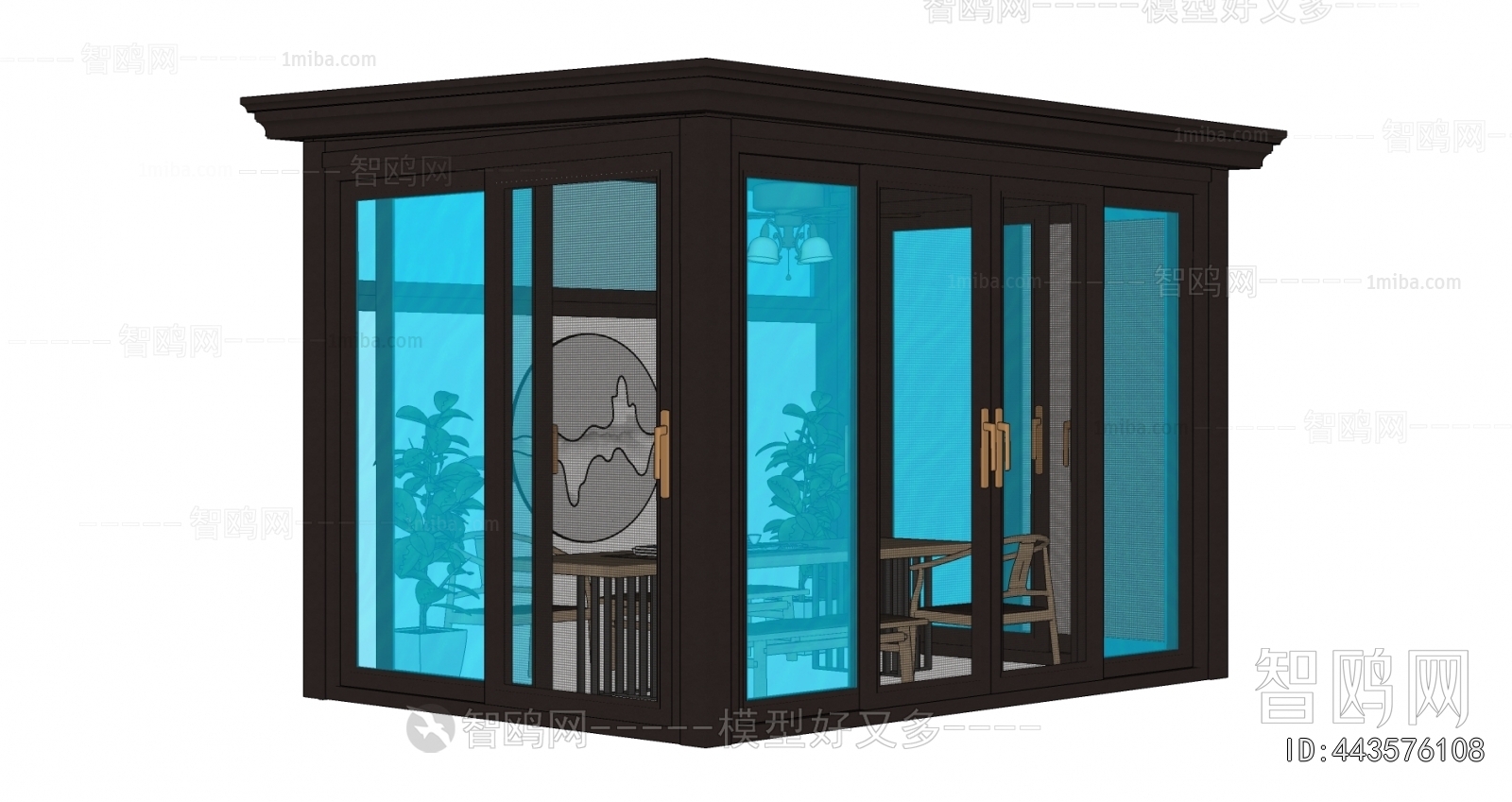 New Chinese Style Glass Sunshine Room