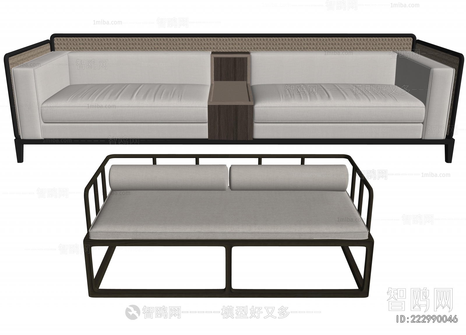 New Chinese Style A Sofa For Two